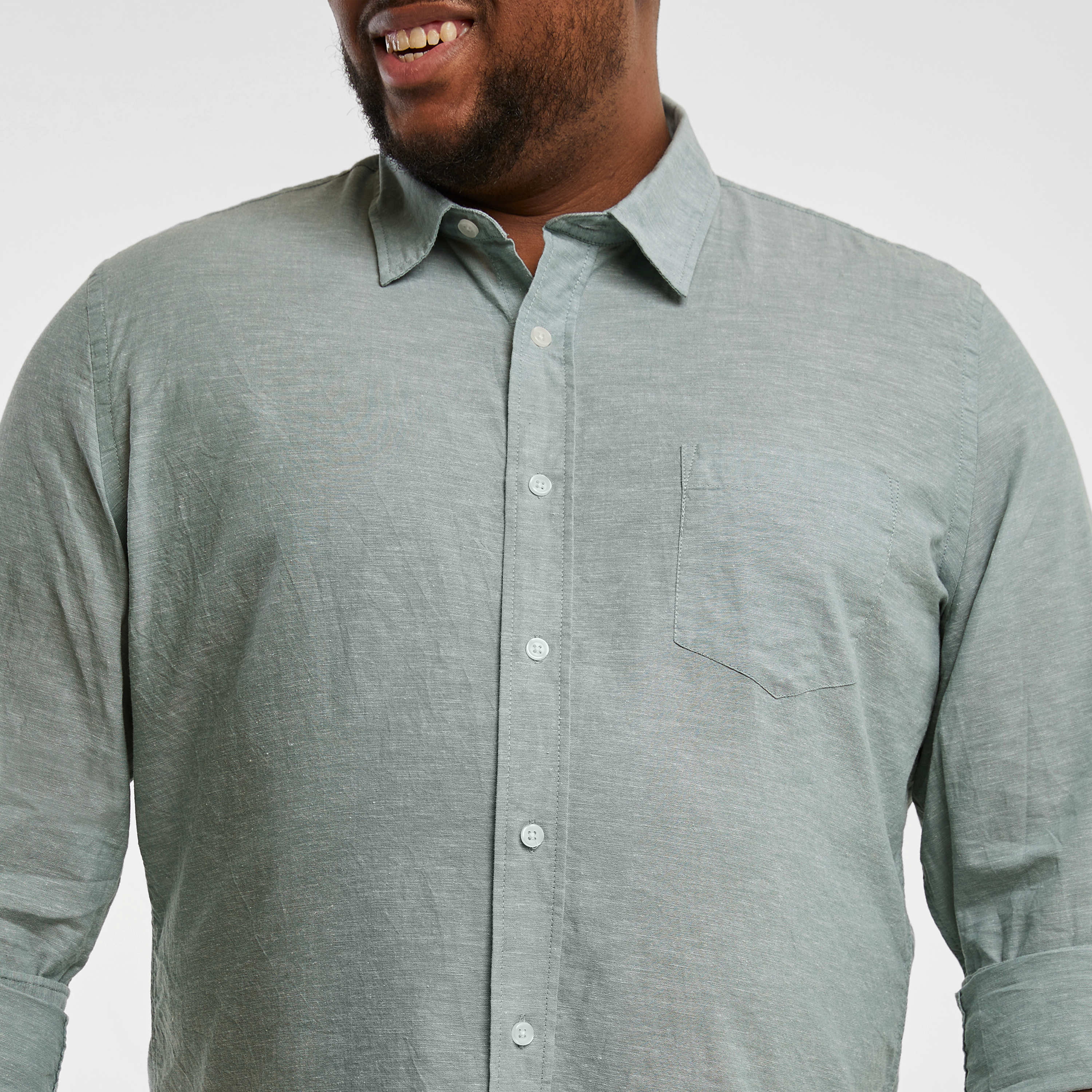 Sage Albany Linen Blend Shirt