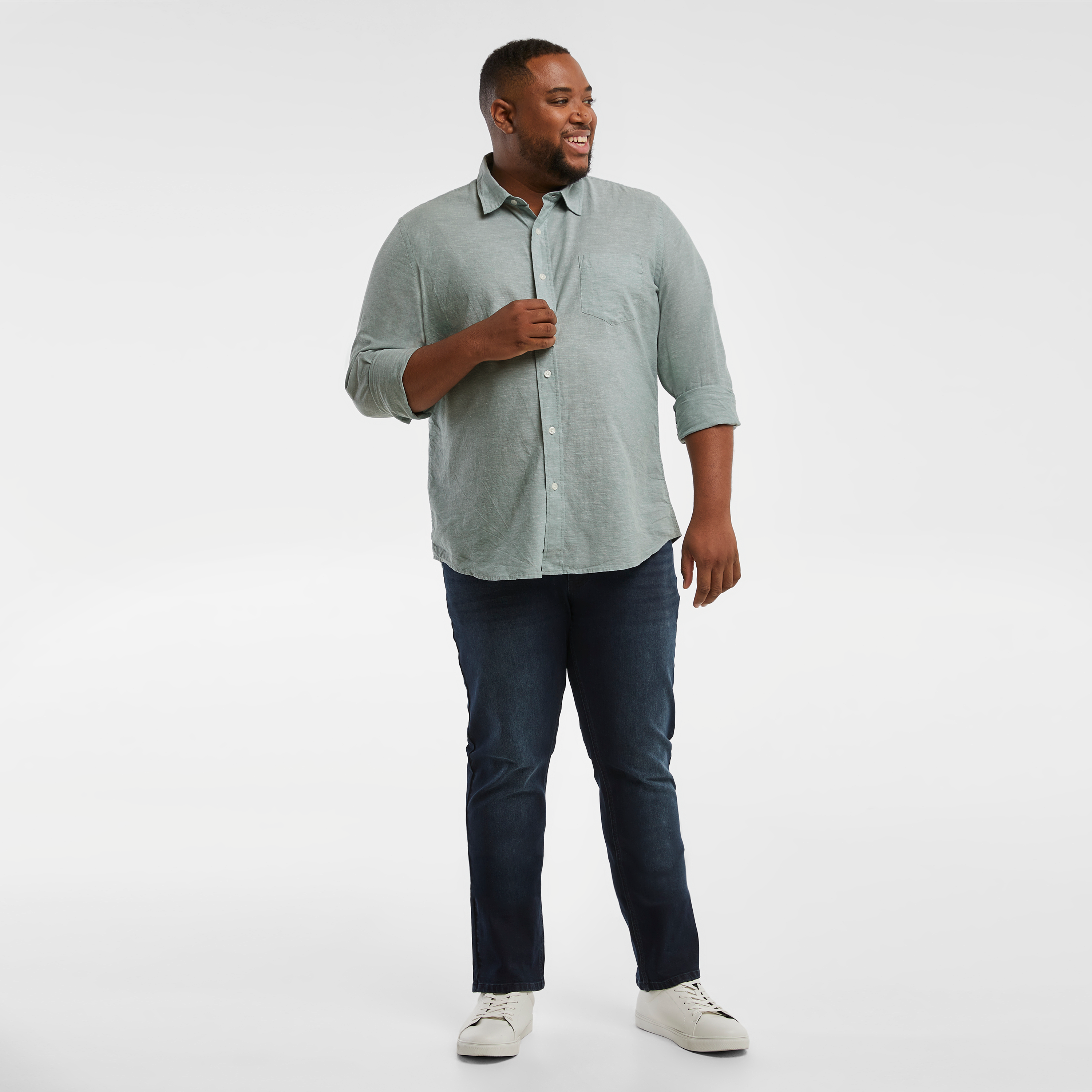 Sage Albany Linen Blend Shirt