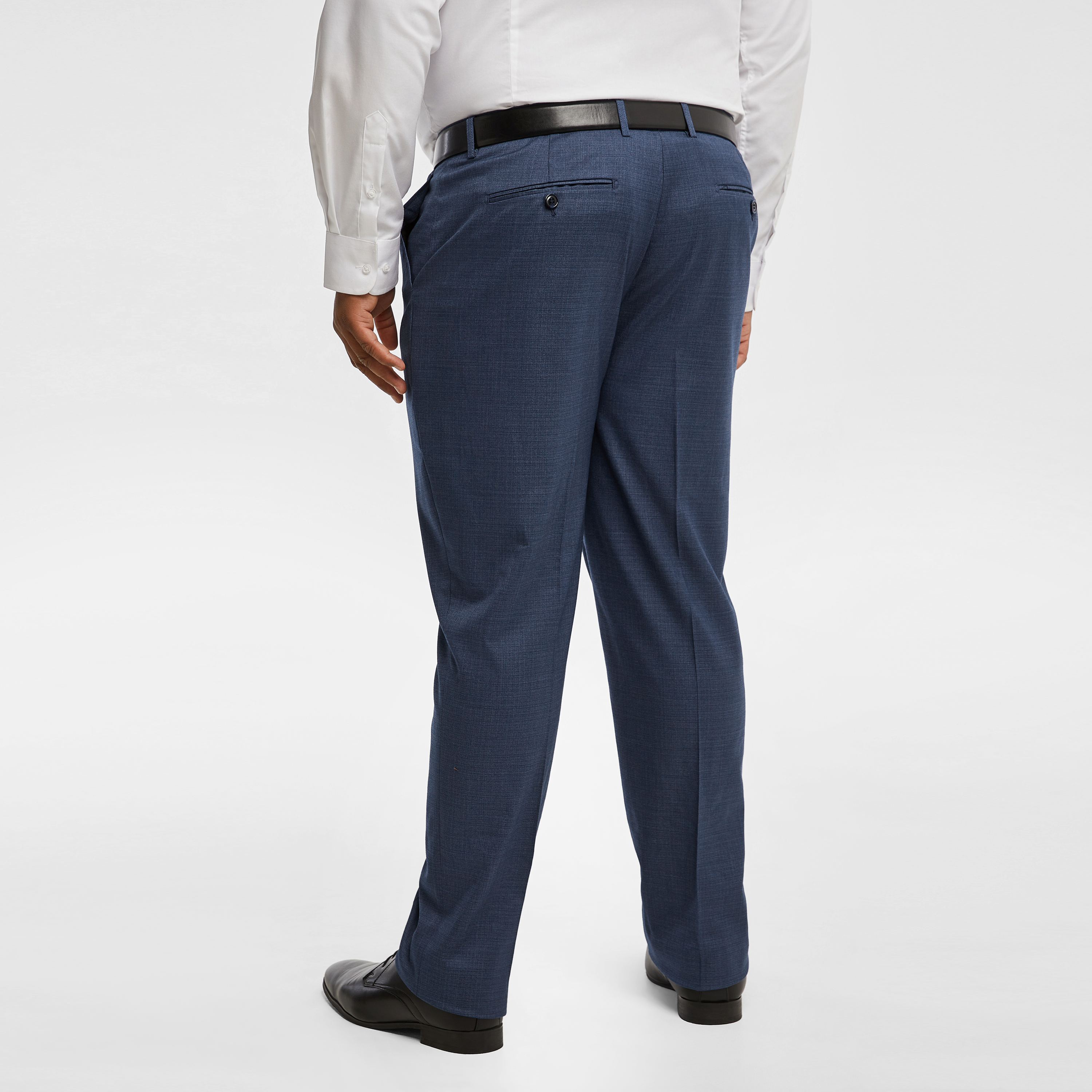 Blue Formosa Textured Dress Pants
