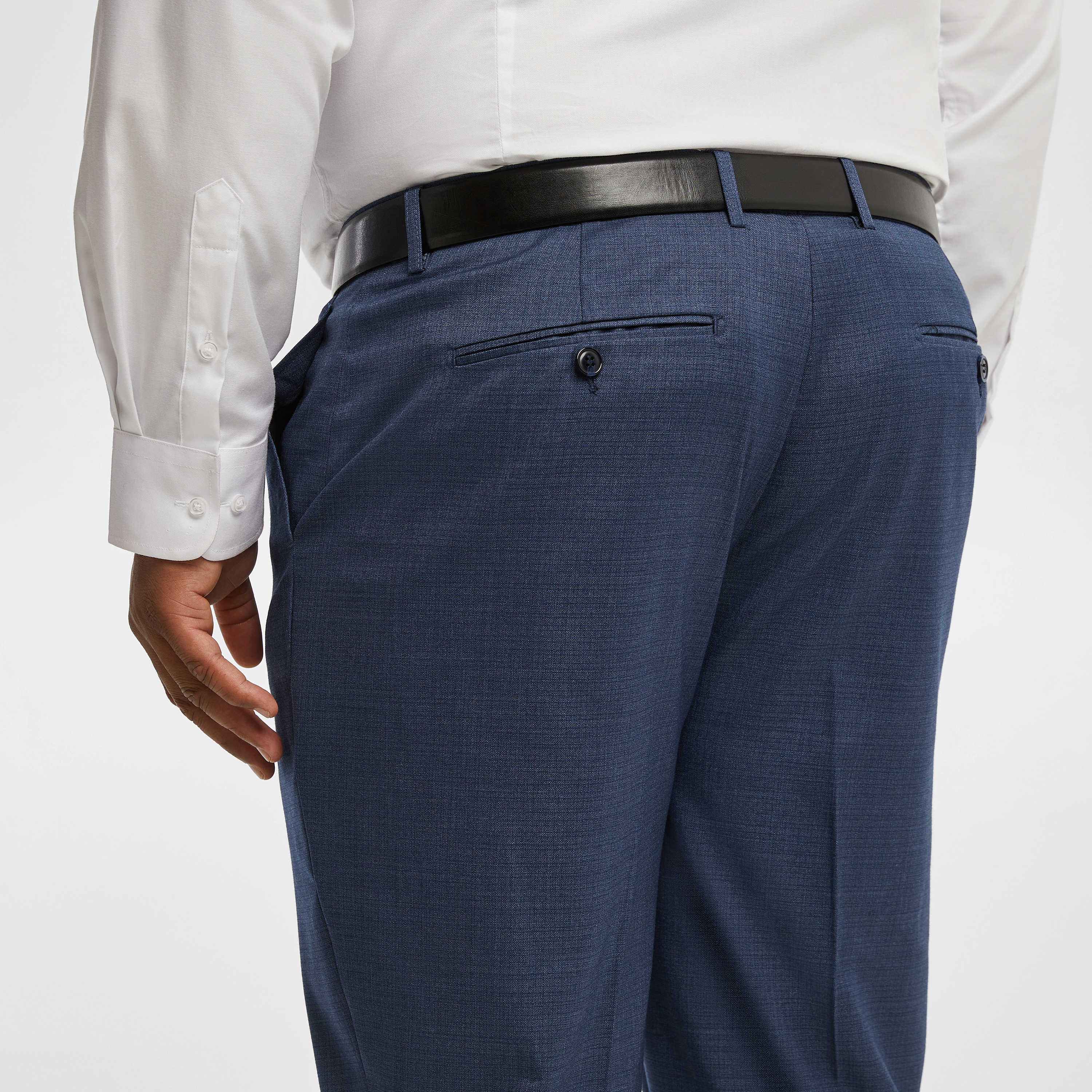 Blue Formosa Textured Dress Pants