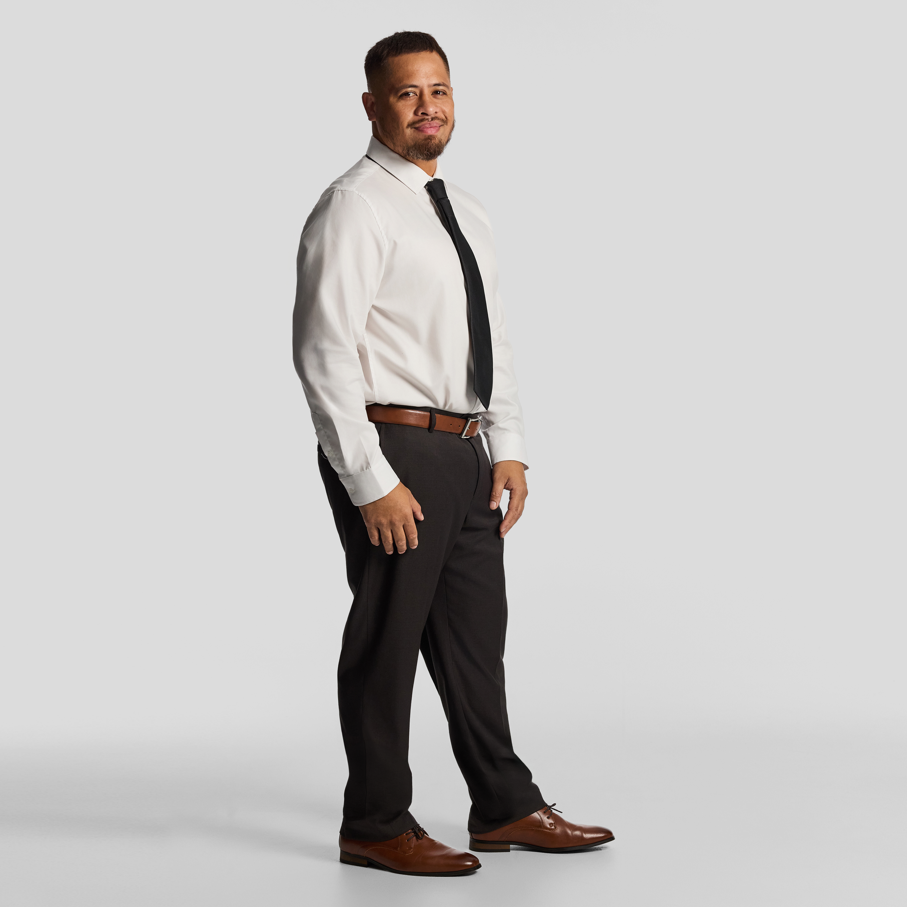 Chocolate Formosa Textured Dress Pants