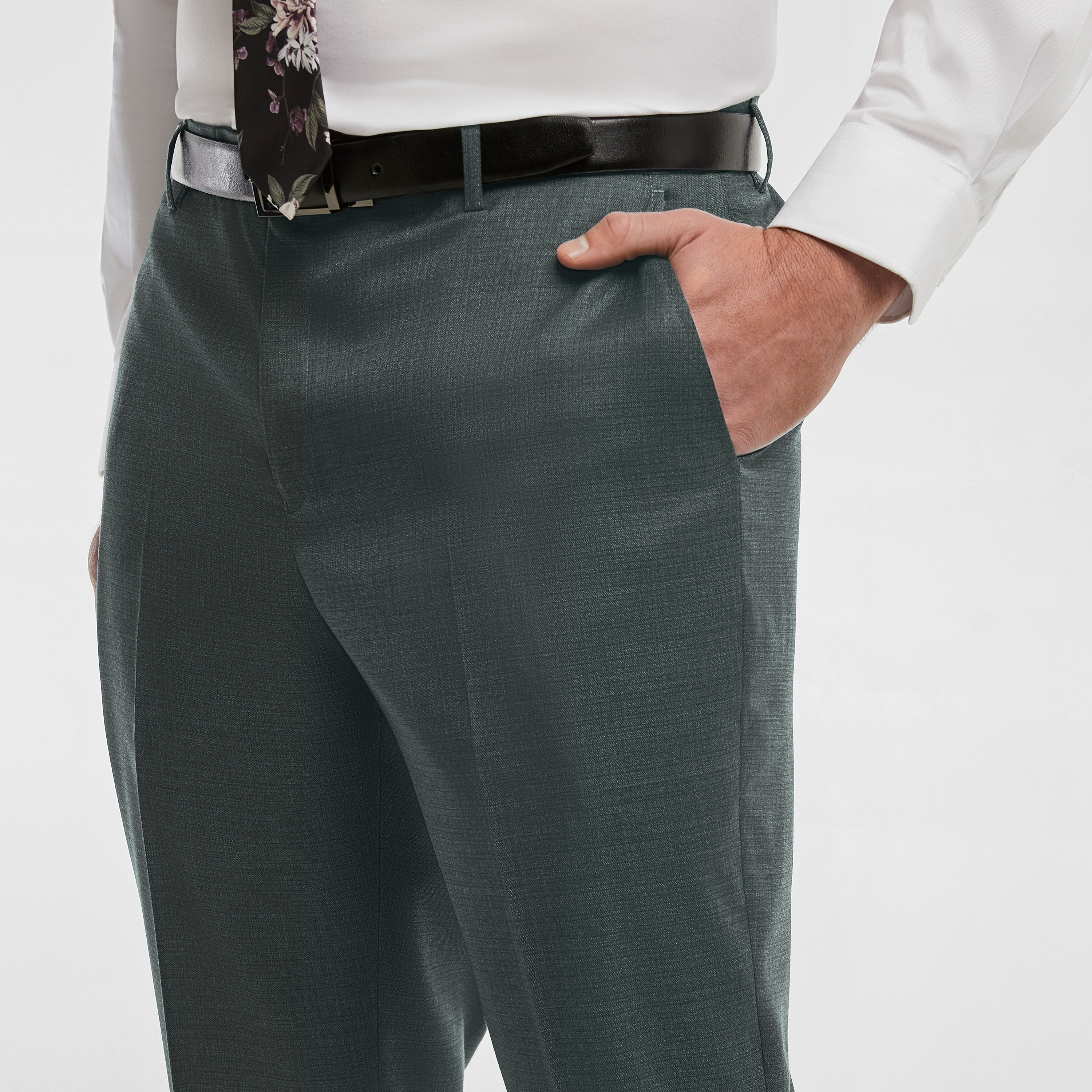 Petrol Formosa Textured Dress Pants