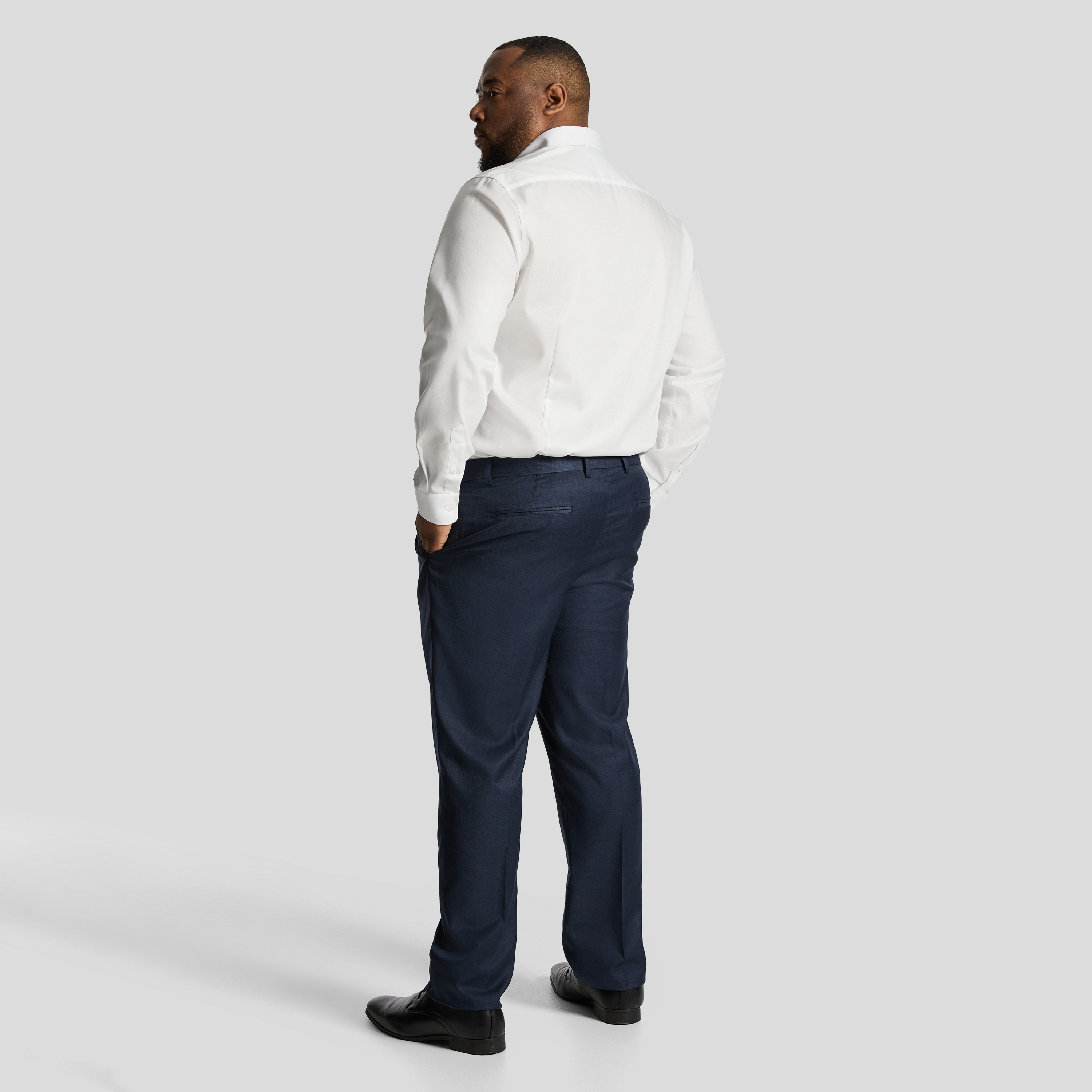 Steel Blue Formosa Textured Dress Pants
