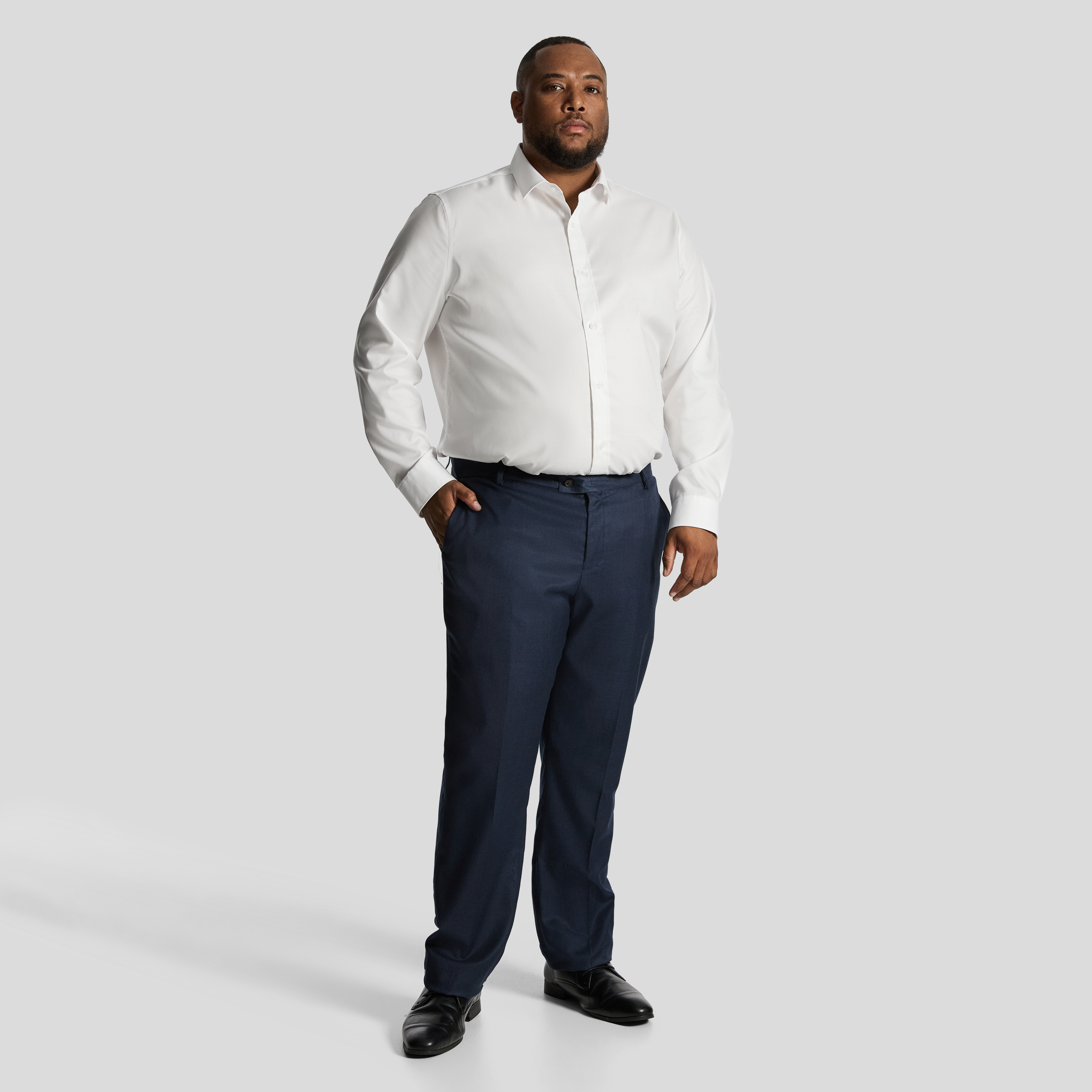 Steel Blue Formosa Textured Dress Pants