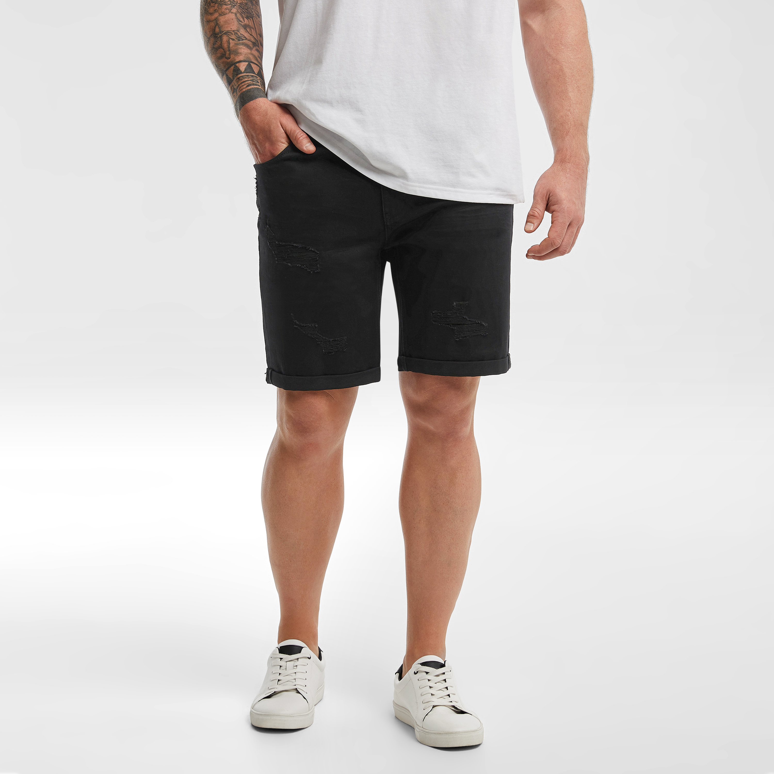 Zeb Ripped Denim Shorts