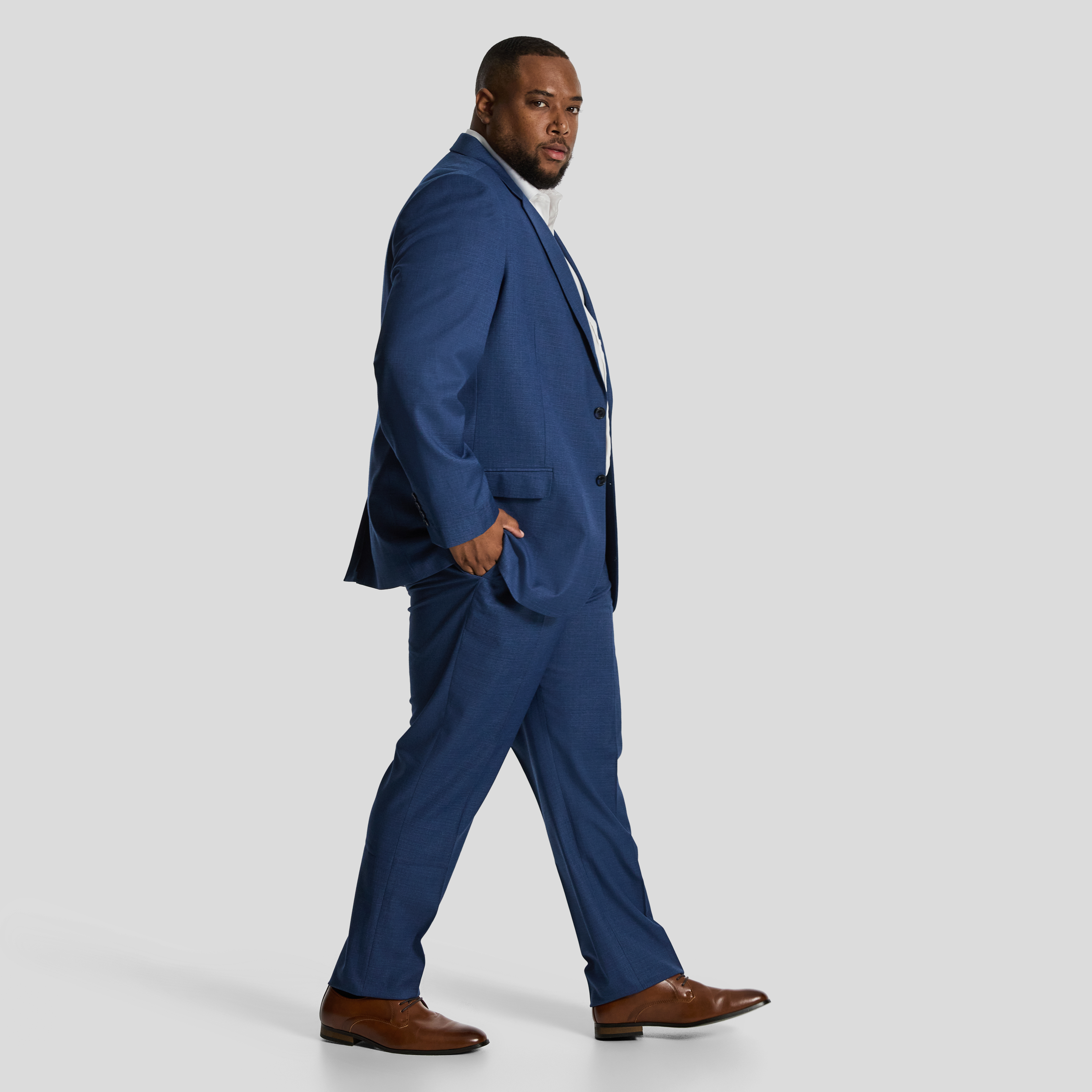 Blue Formosa Textured Suit Jacket