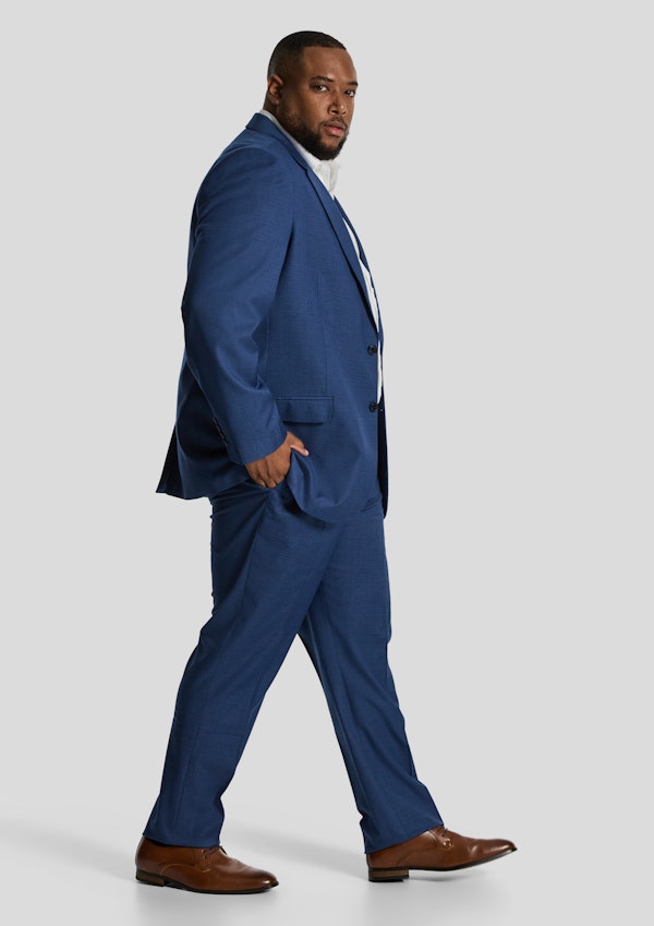 Blue Formosa Textured Suit Jacket