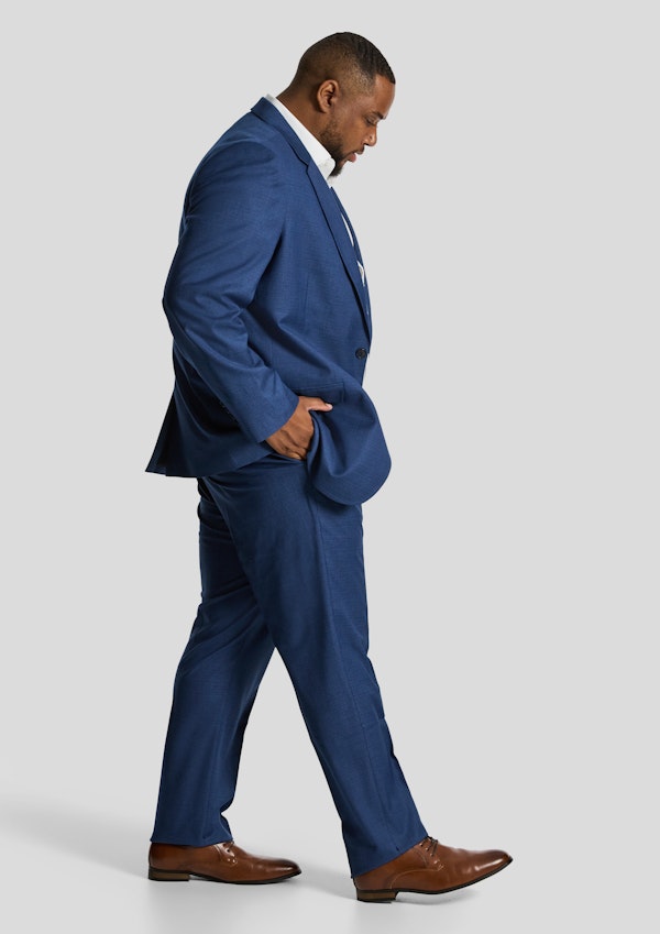 Blue Formosa Textured Suit Jacket