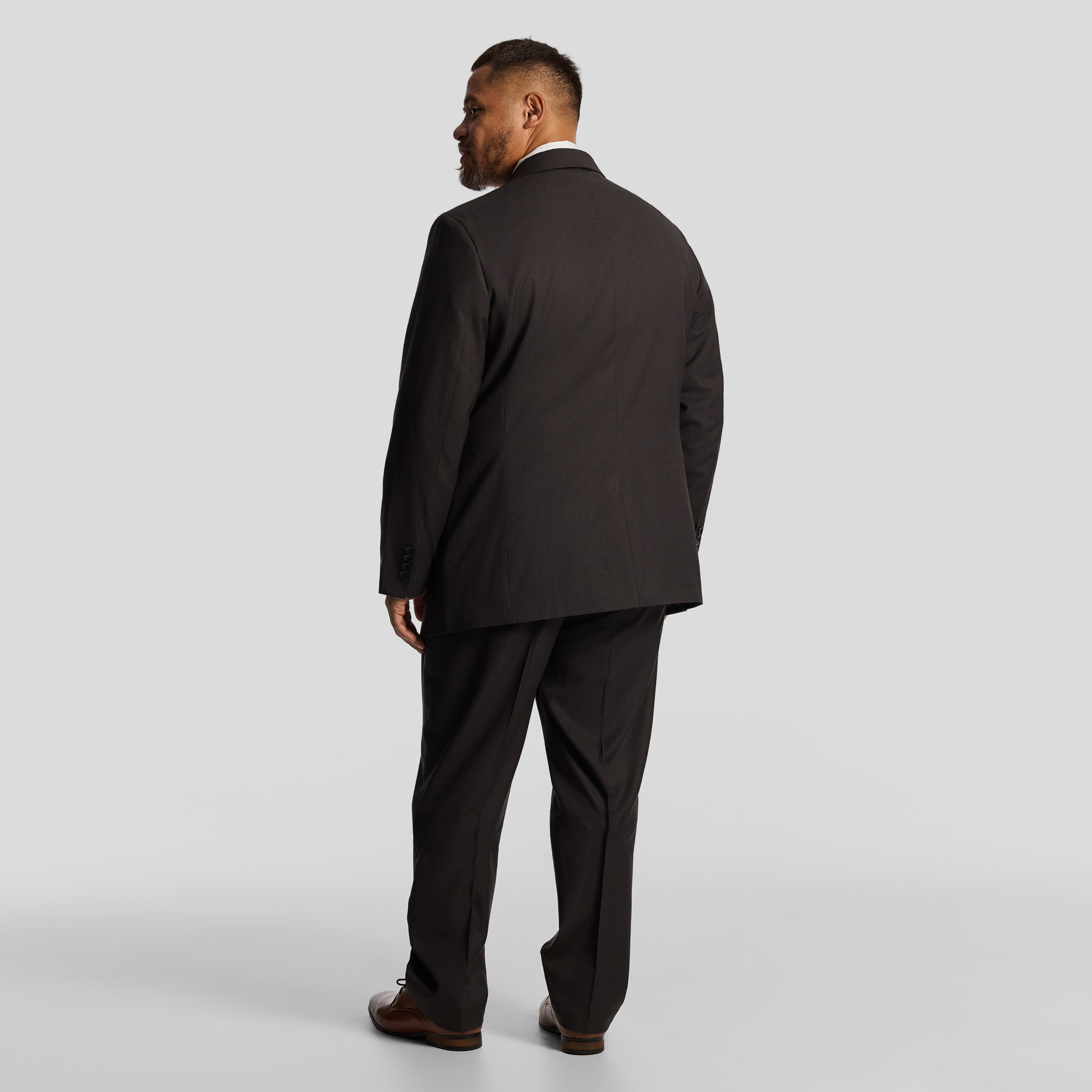 Chocolate Formosa Textured Suit Jacket