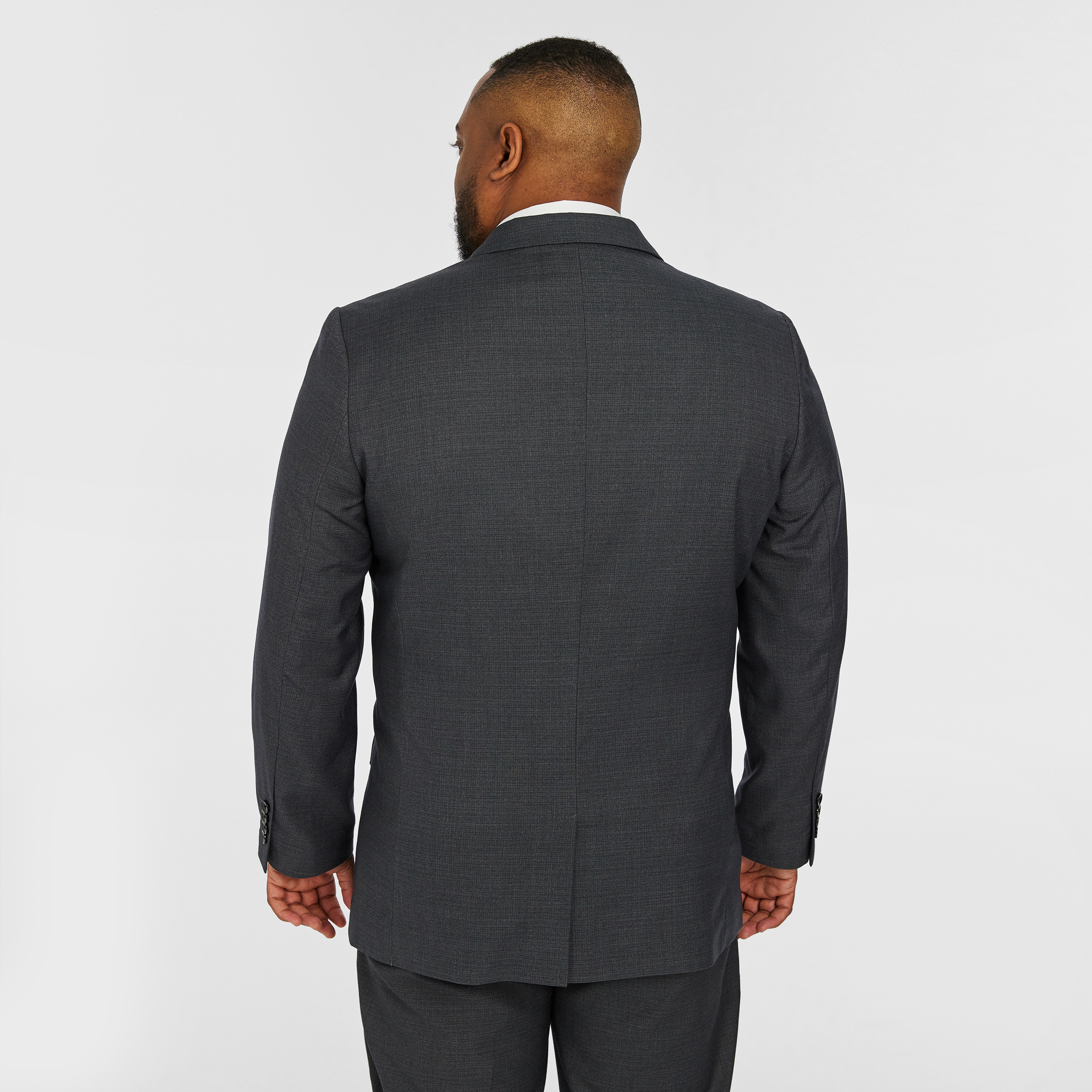 Charcoal Formosa Textured Suit Jacket