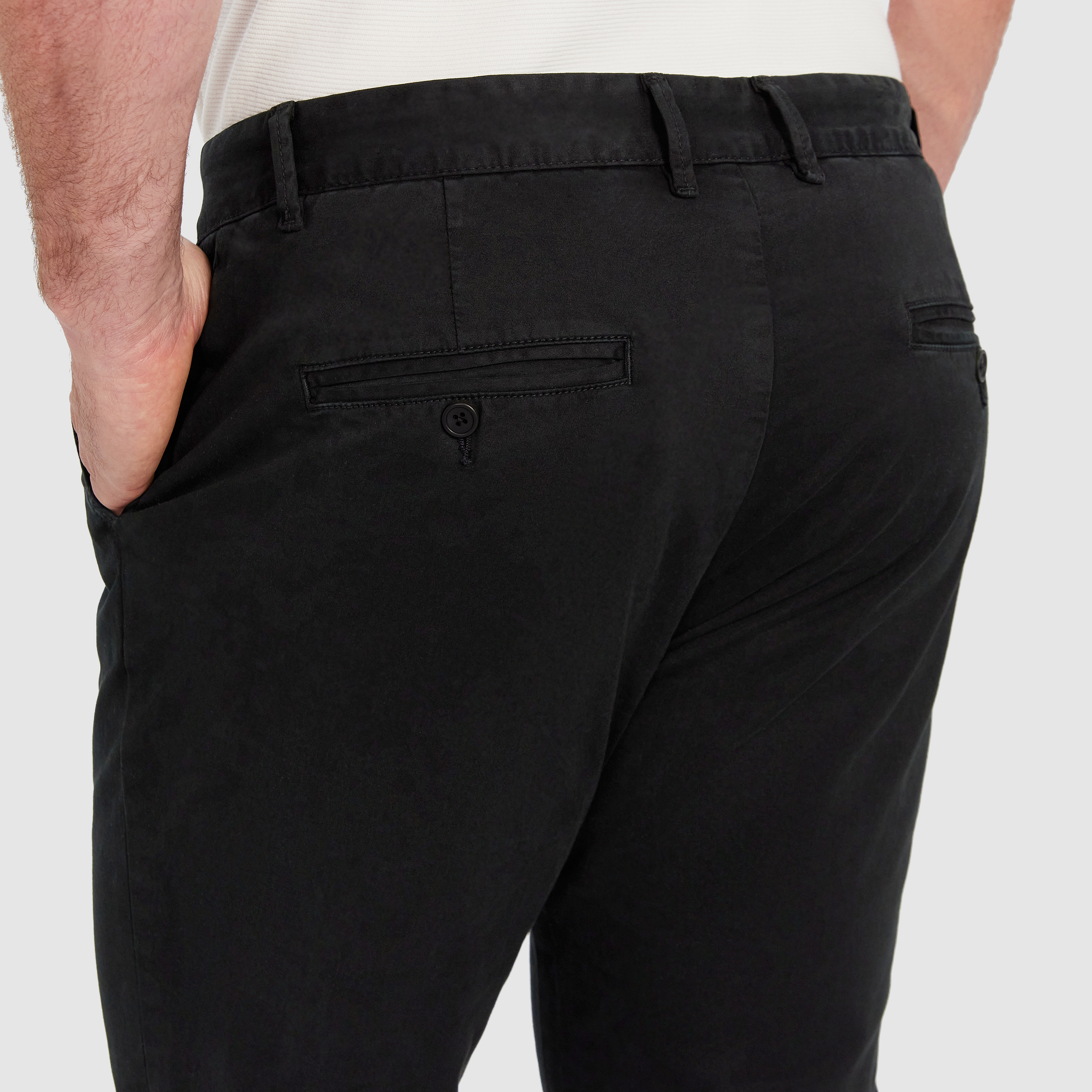 Black Hastings Straight Leg Chinos