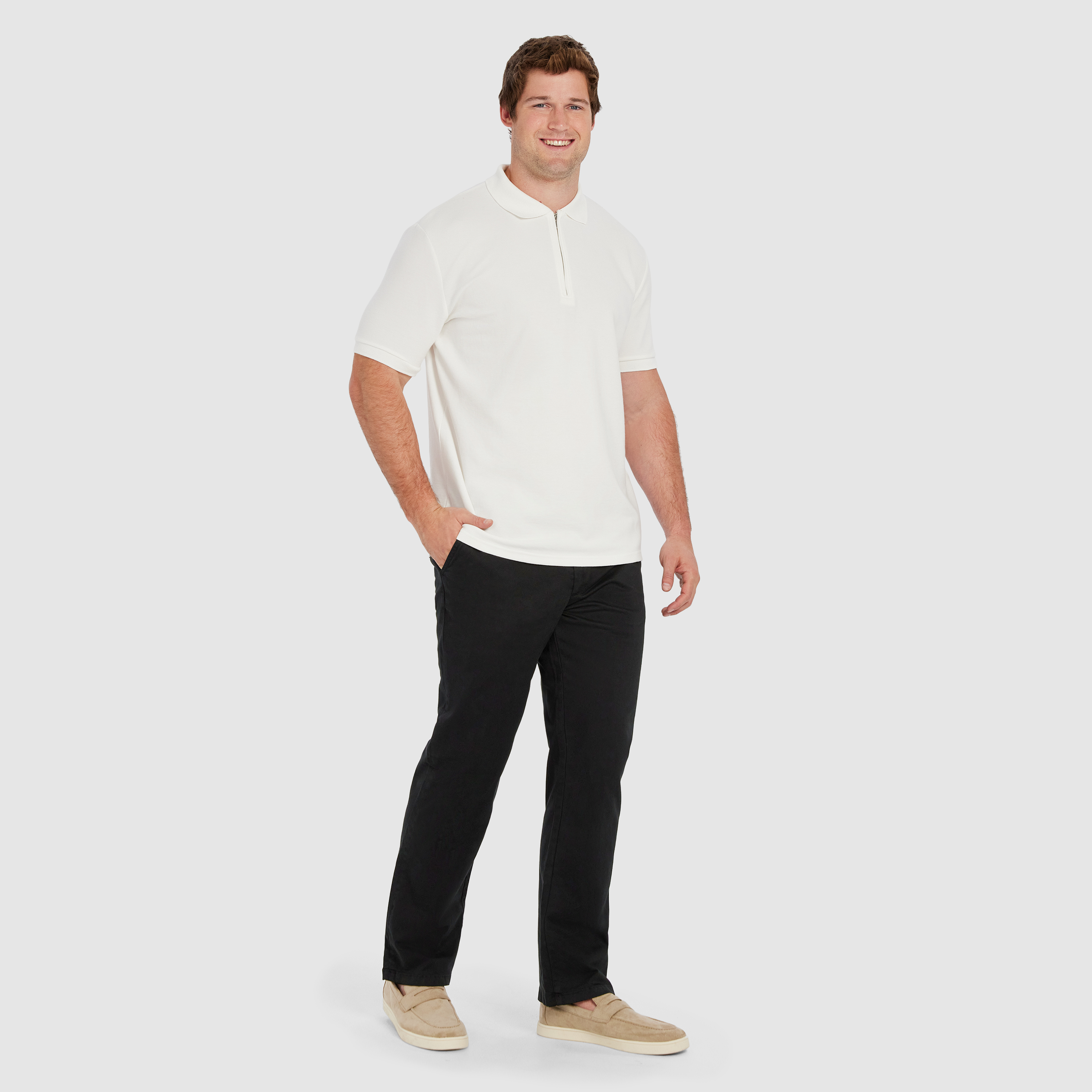 Black Hastings Straight Leg Chinos