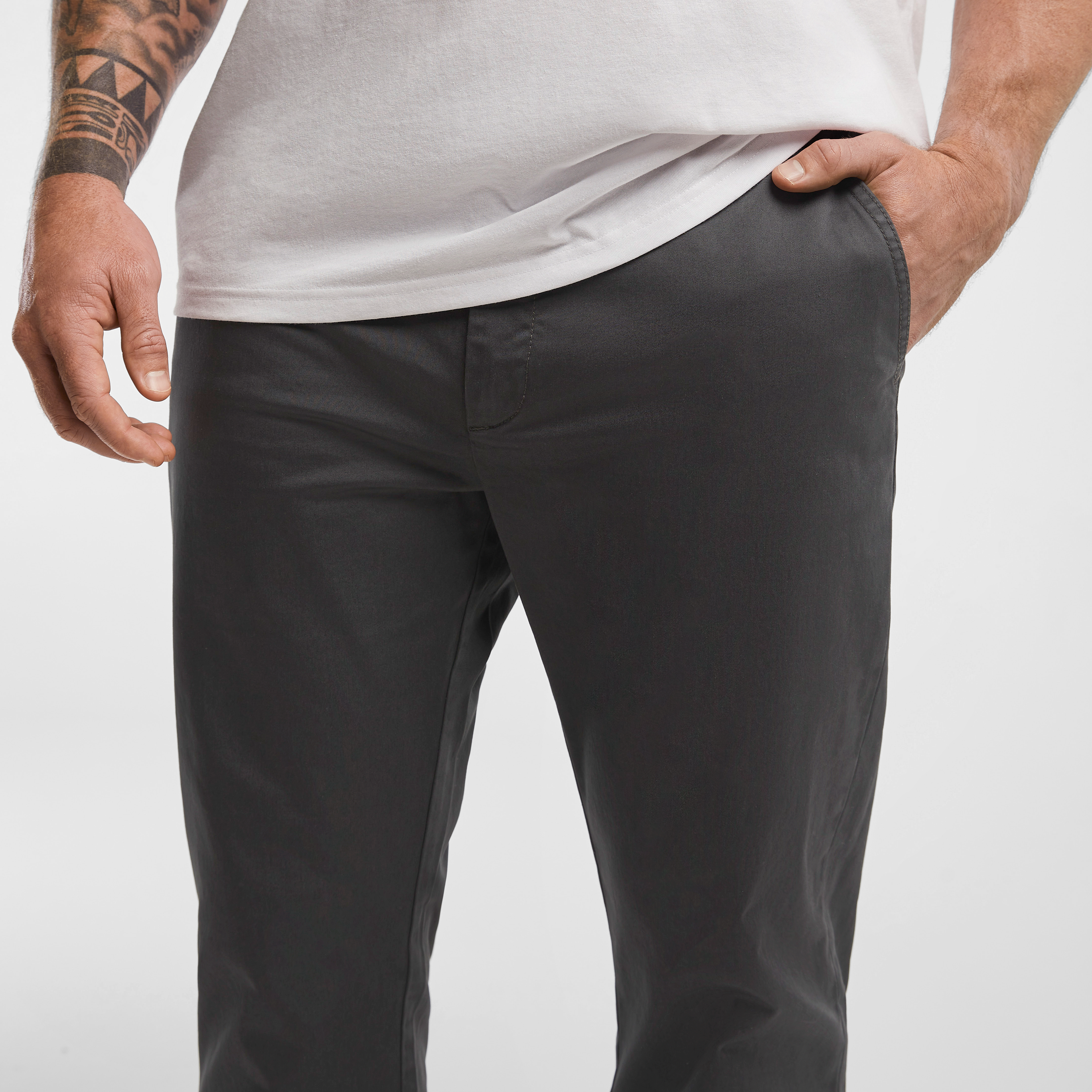 Gunmetal Hastings Straight Leg Chinos