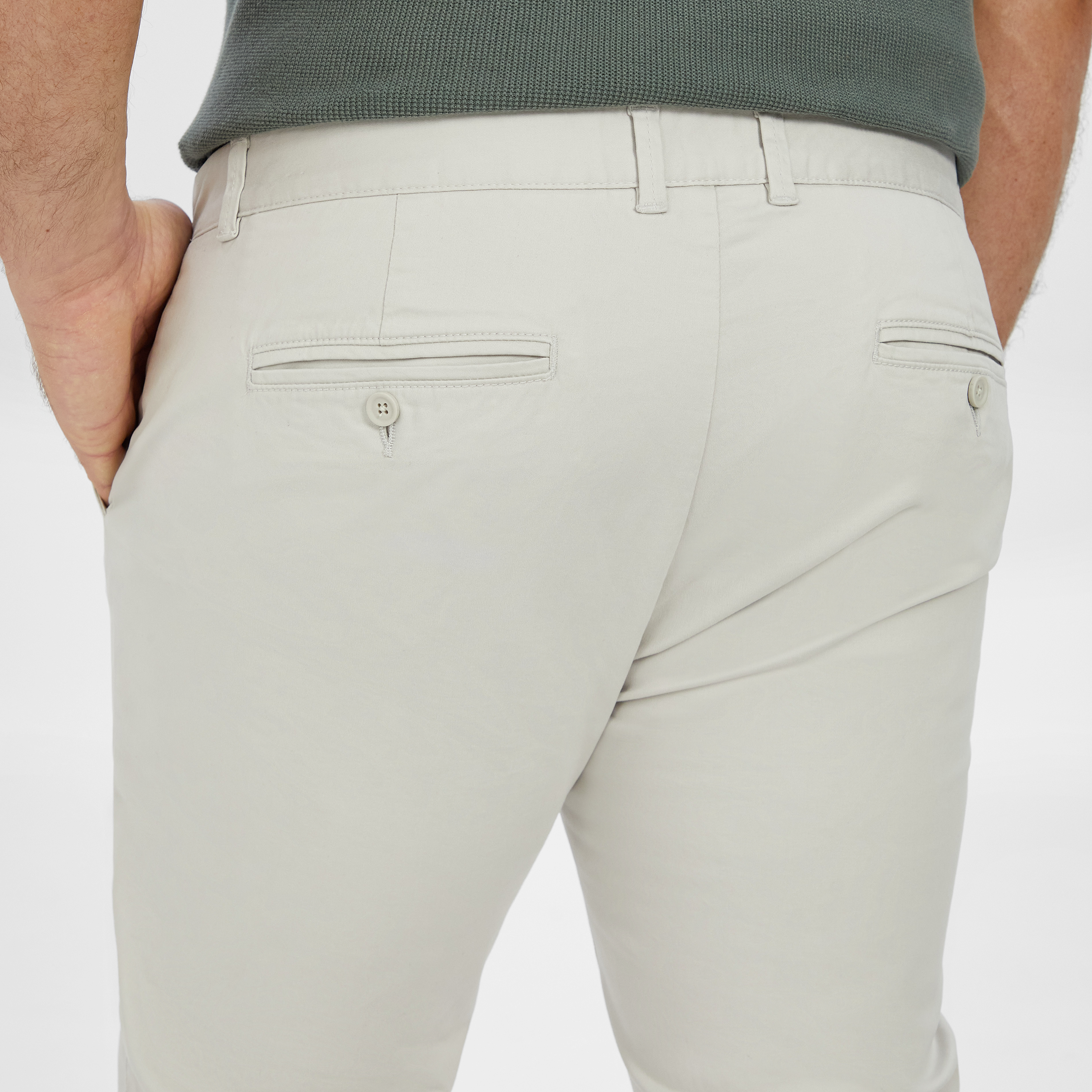 Ice Grey Hastings Straight Leg Chinos