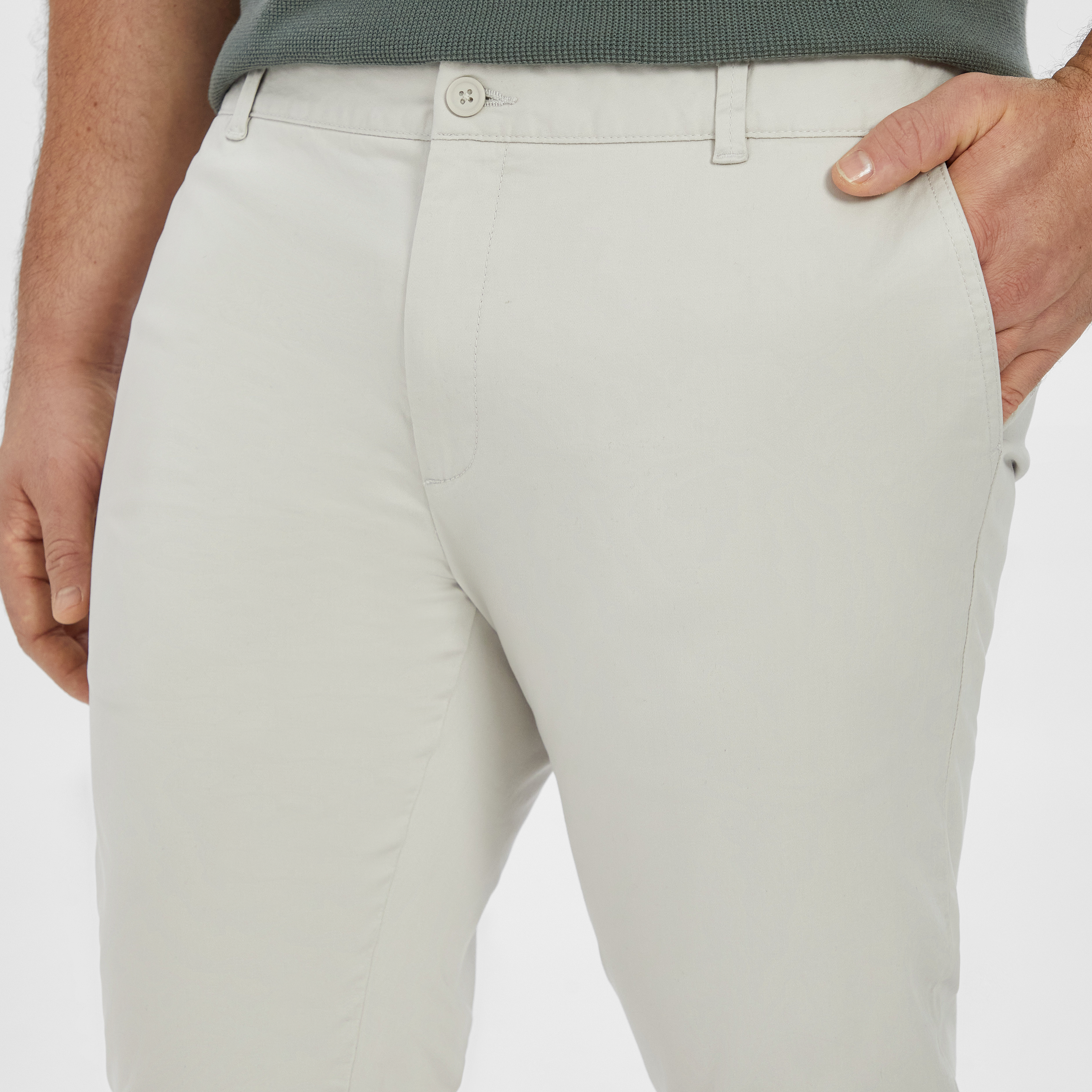 Ice Grey Hastings Straight Leg Chinos