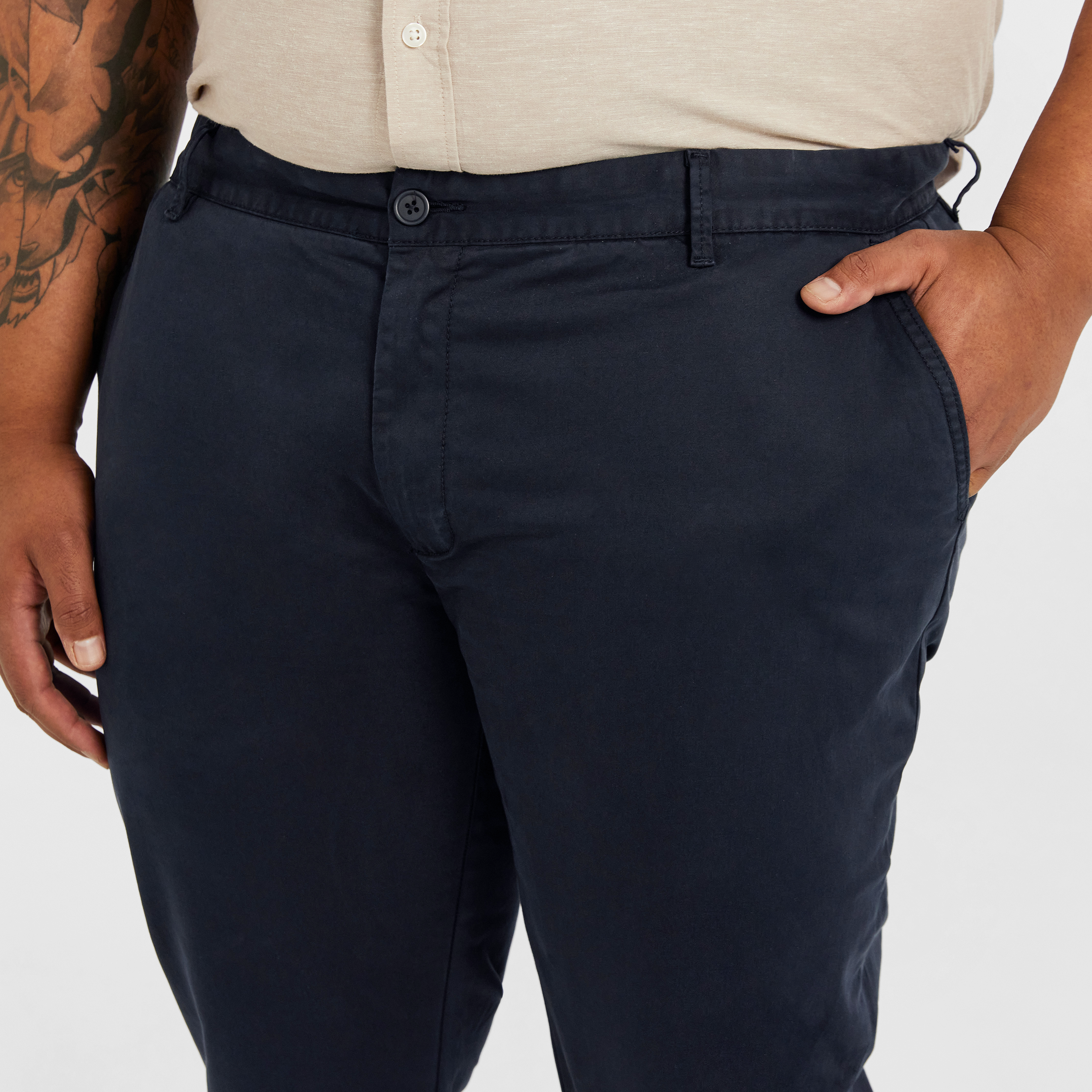 Navy Hastings Straight Leg Chinos