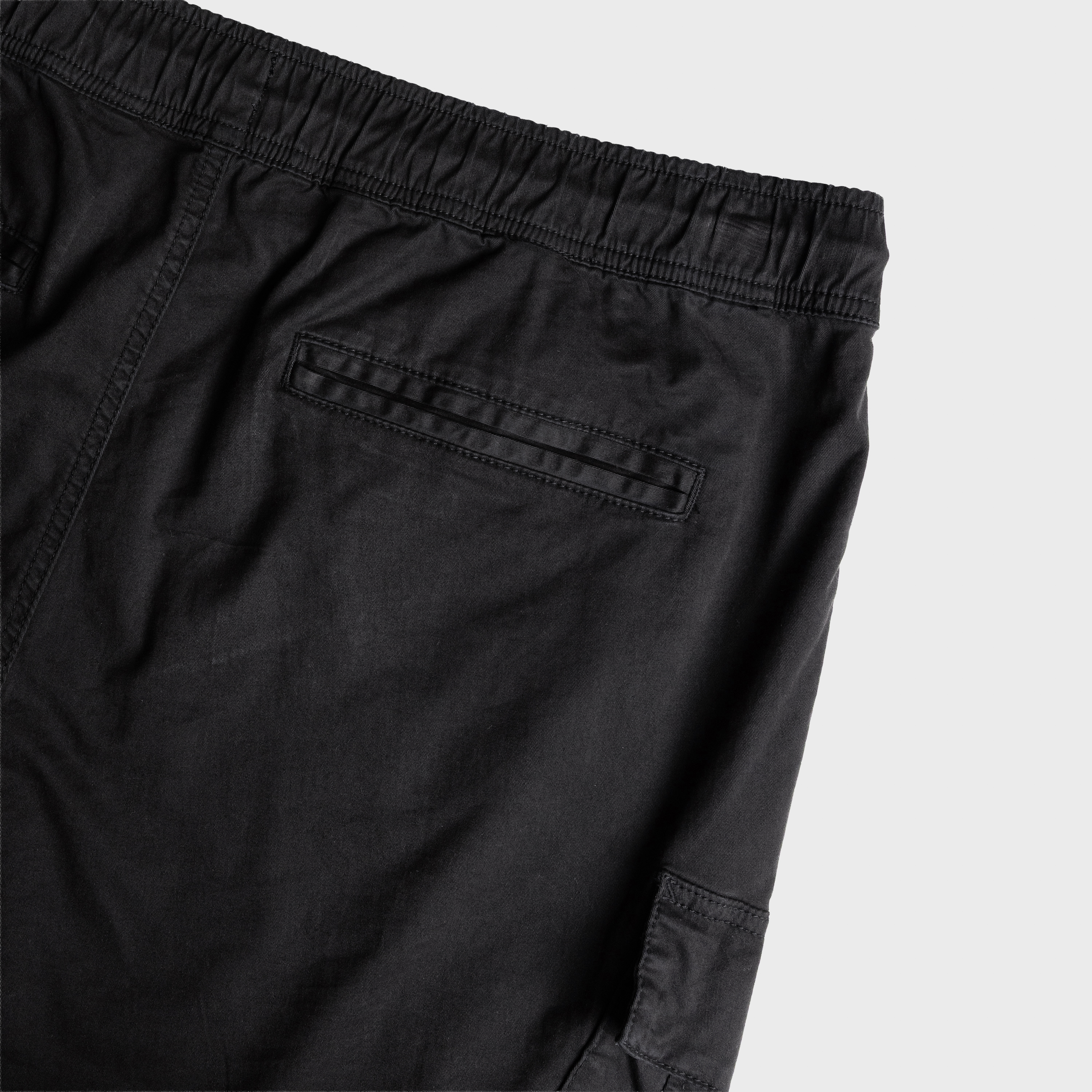 Black Coberg Cuffed Cargo Pants