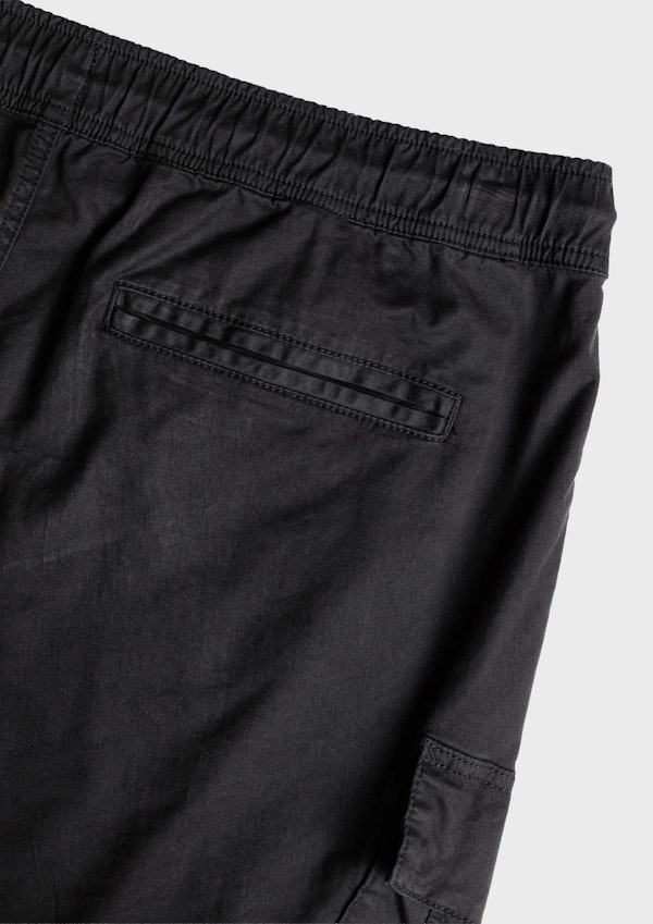 Black Coberg Cuffed Cargo Pants