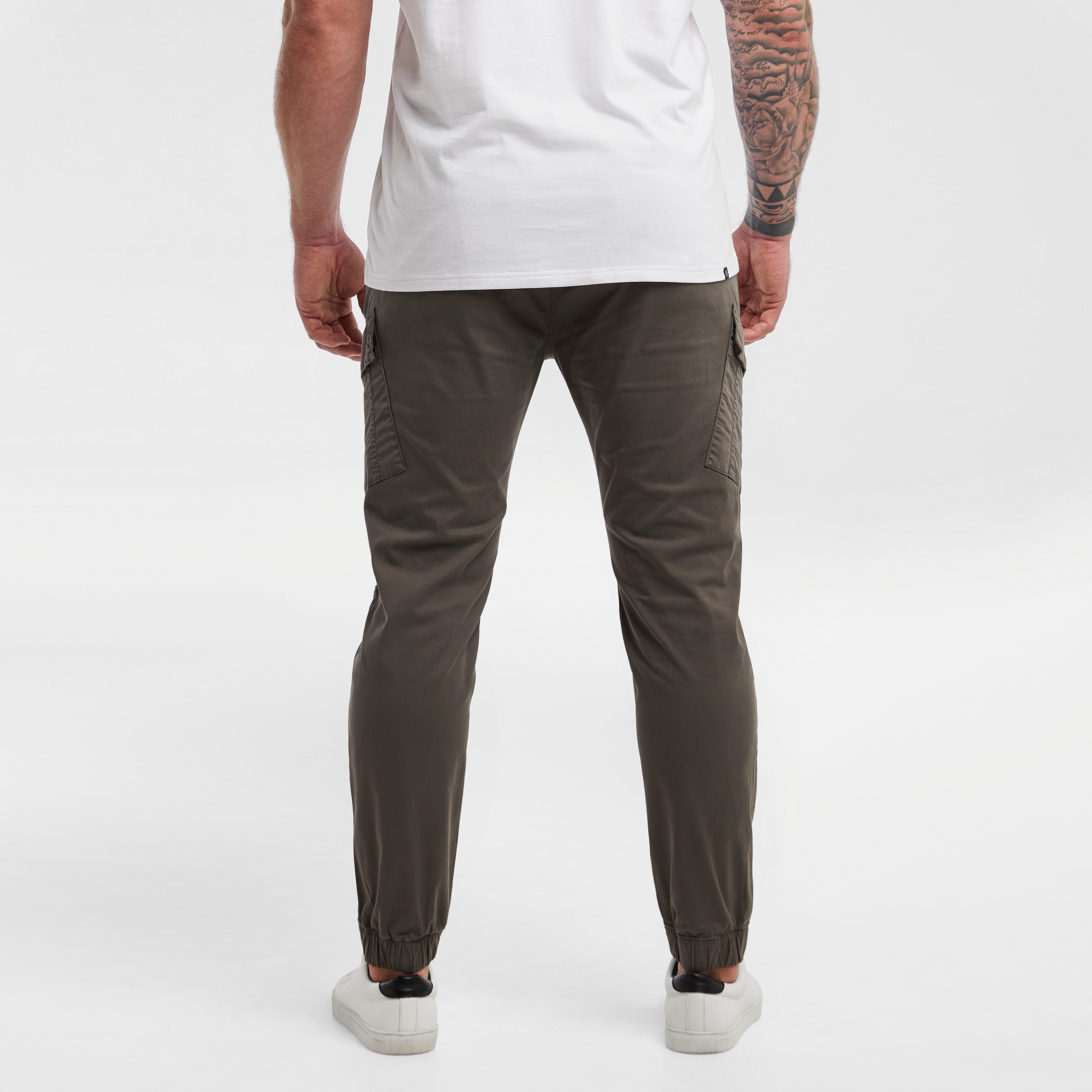 Green Coberg Cuffed Cargo Pants