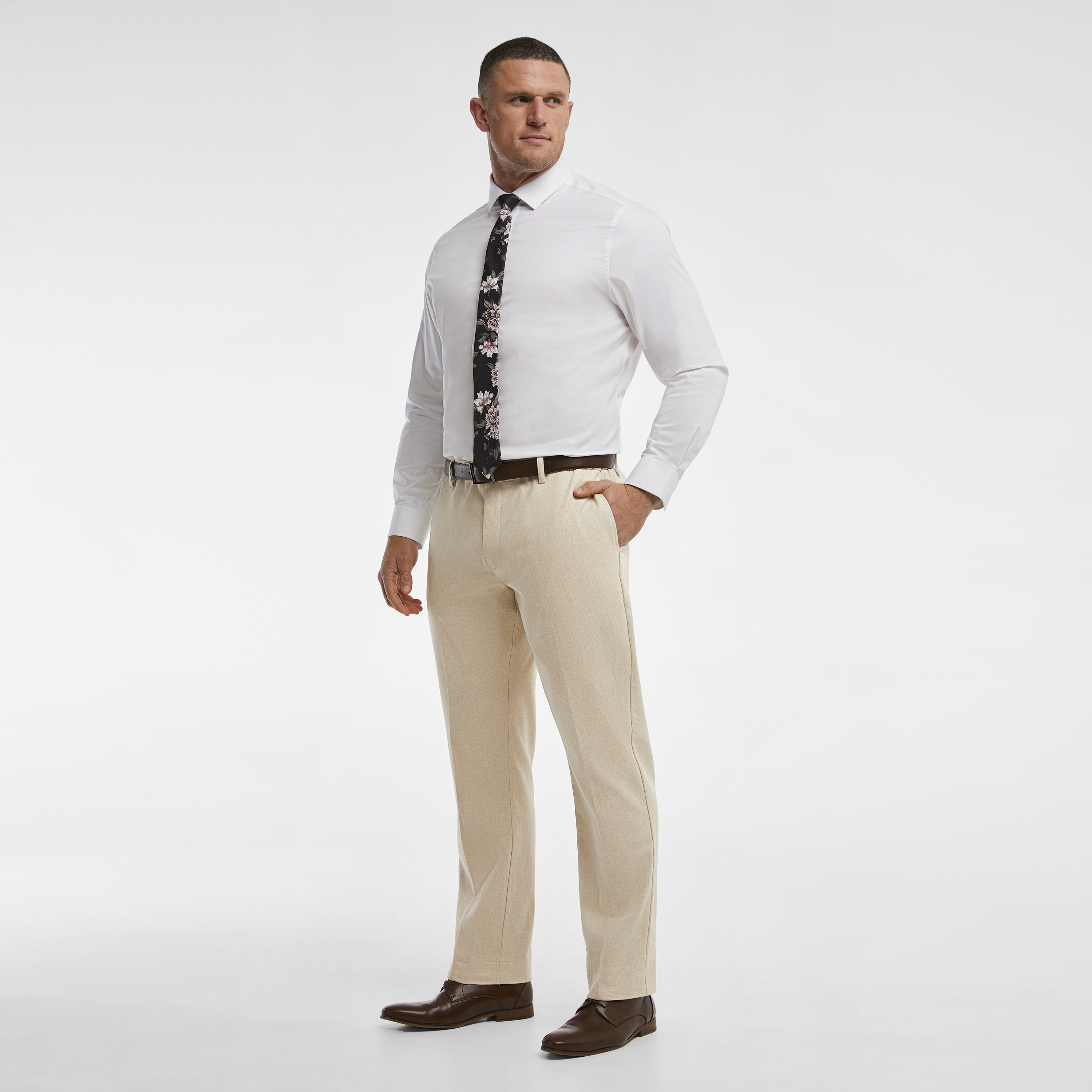 Sand Scarborough Linen Blend Dress Pants