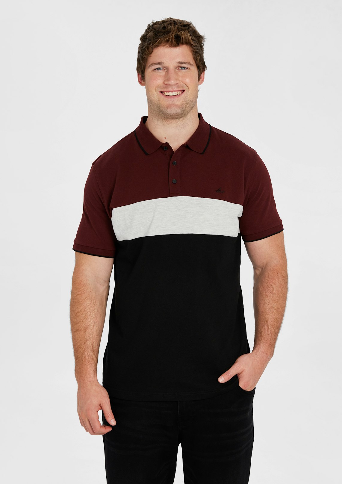 David Colour Block Polo Shirt