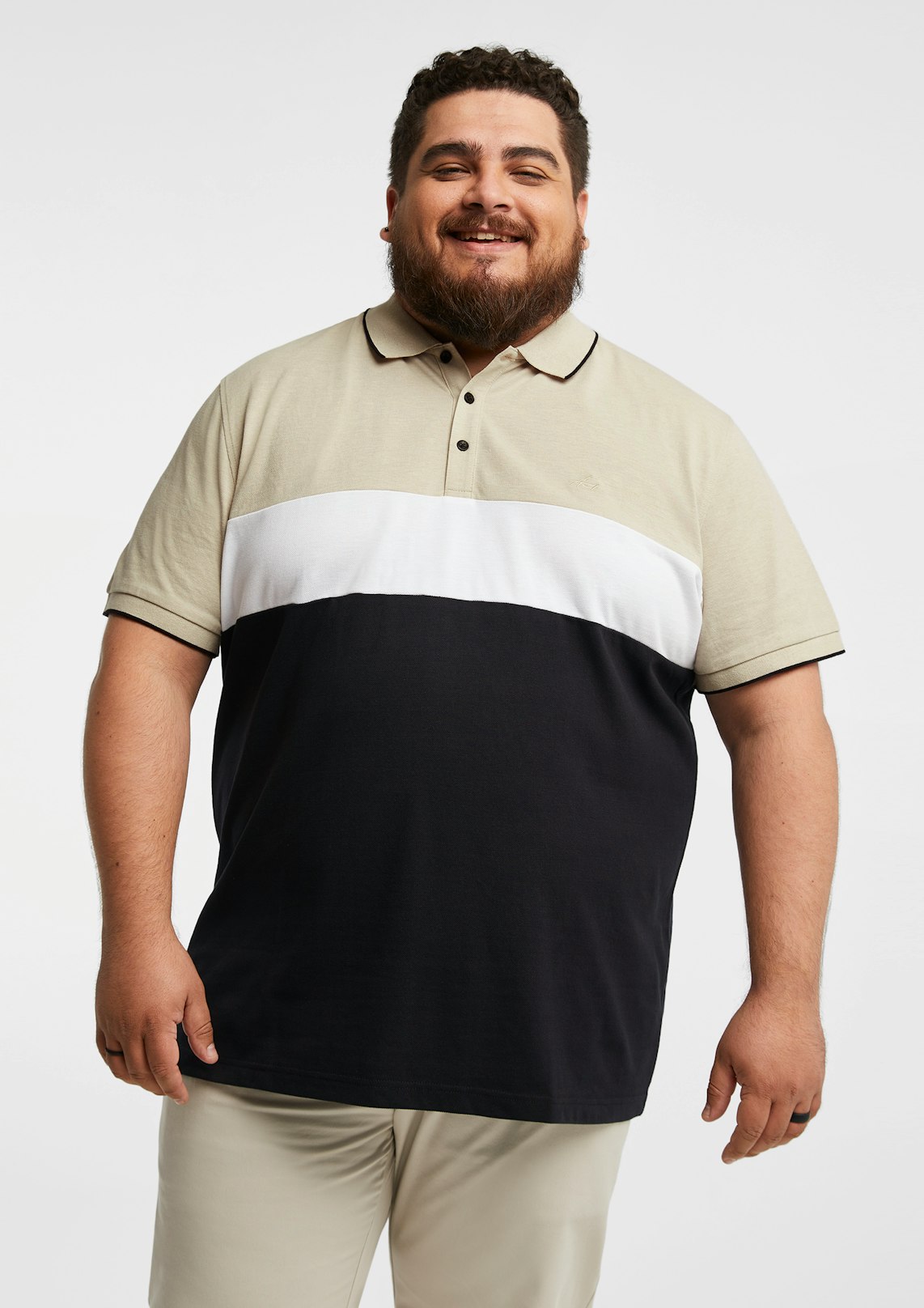 David Colour Block Polo Shirt