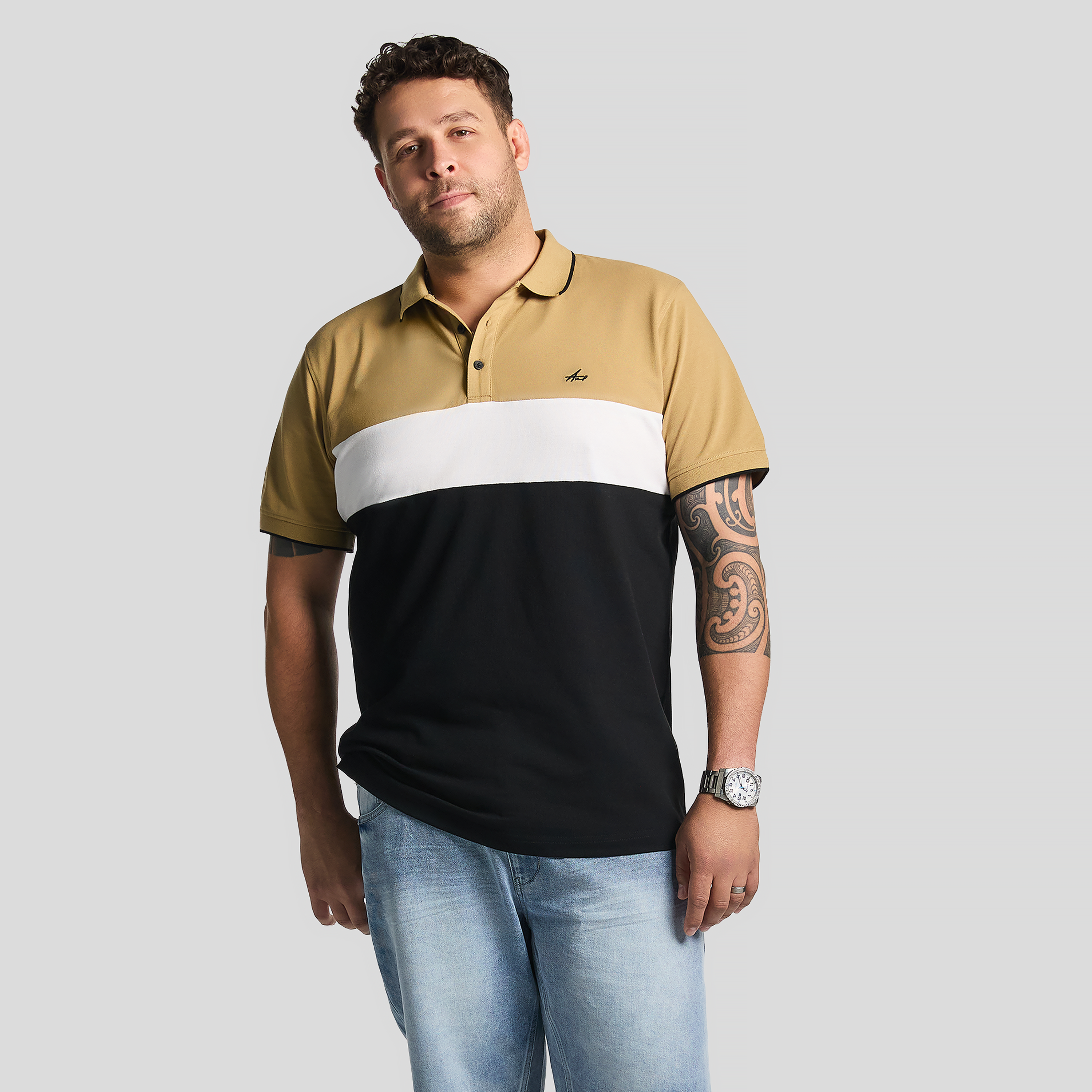 David Colour Block Polo Shirt