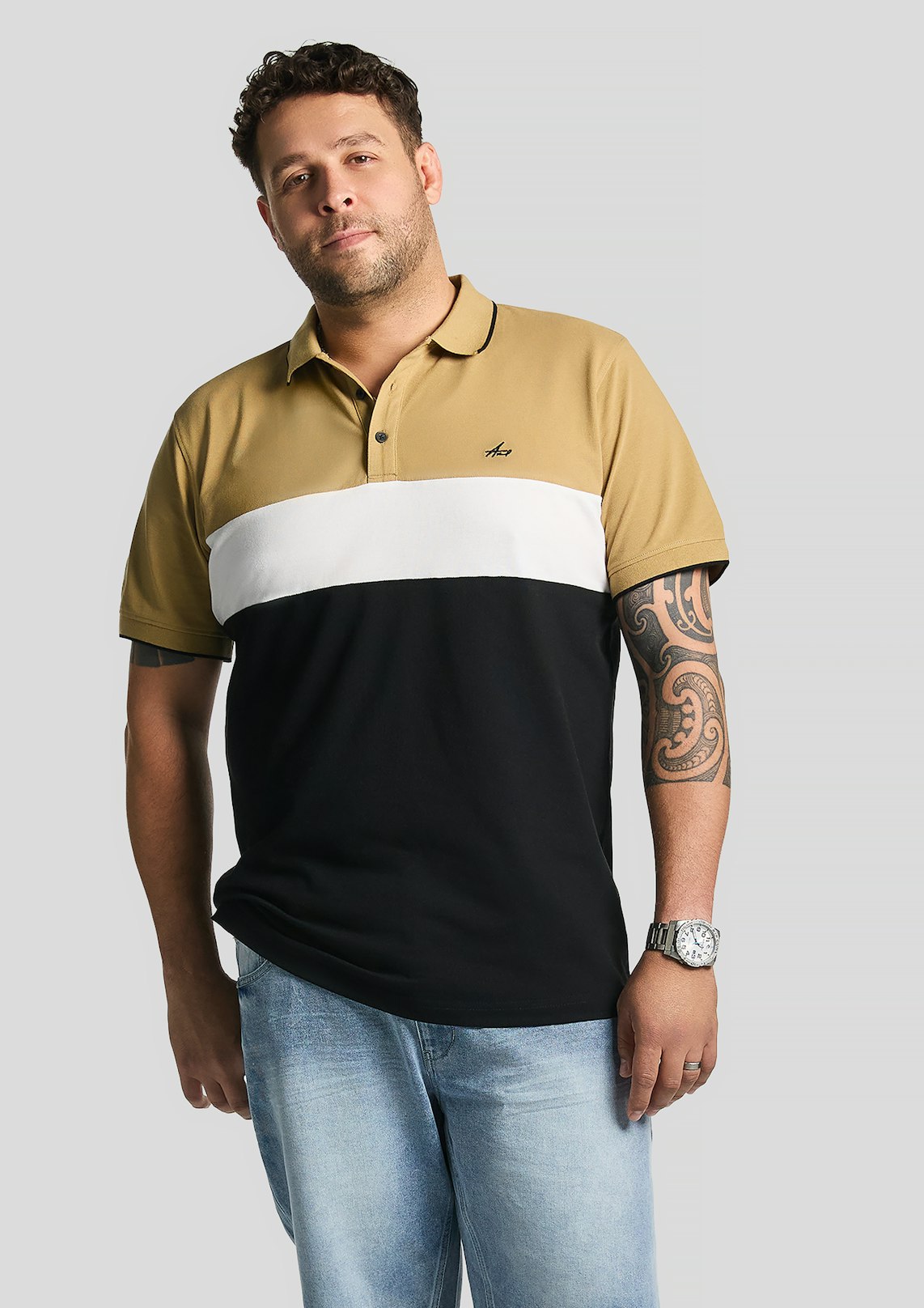 David Colour Block Polo Shirt