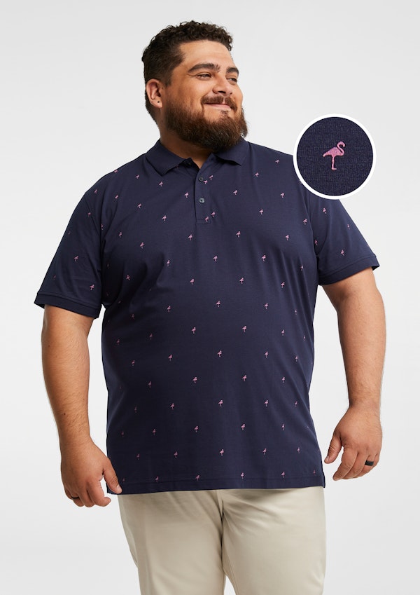 Flamingo Printed Polo Shirt