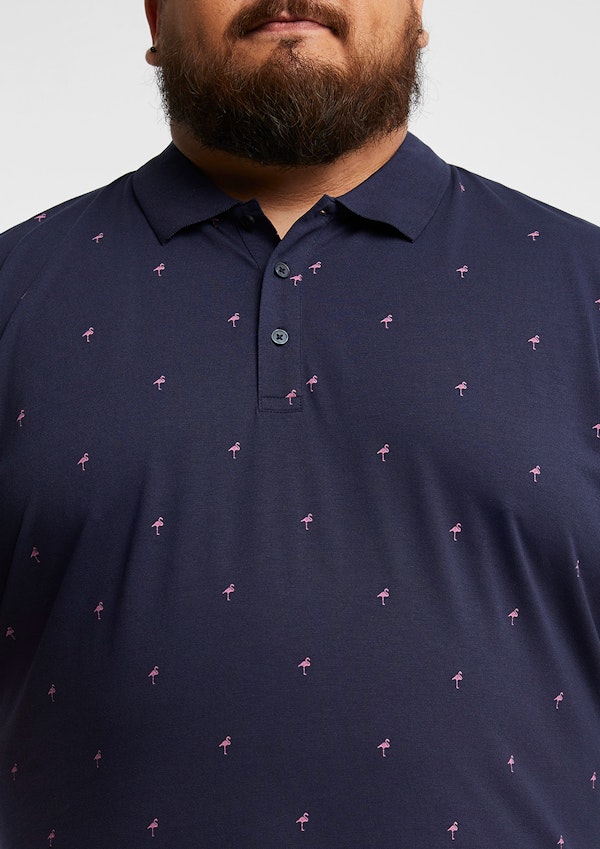 Flamingo Printed Polo Shirt