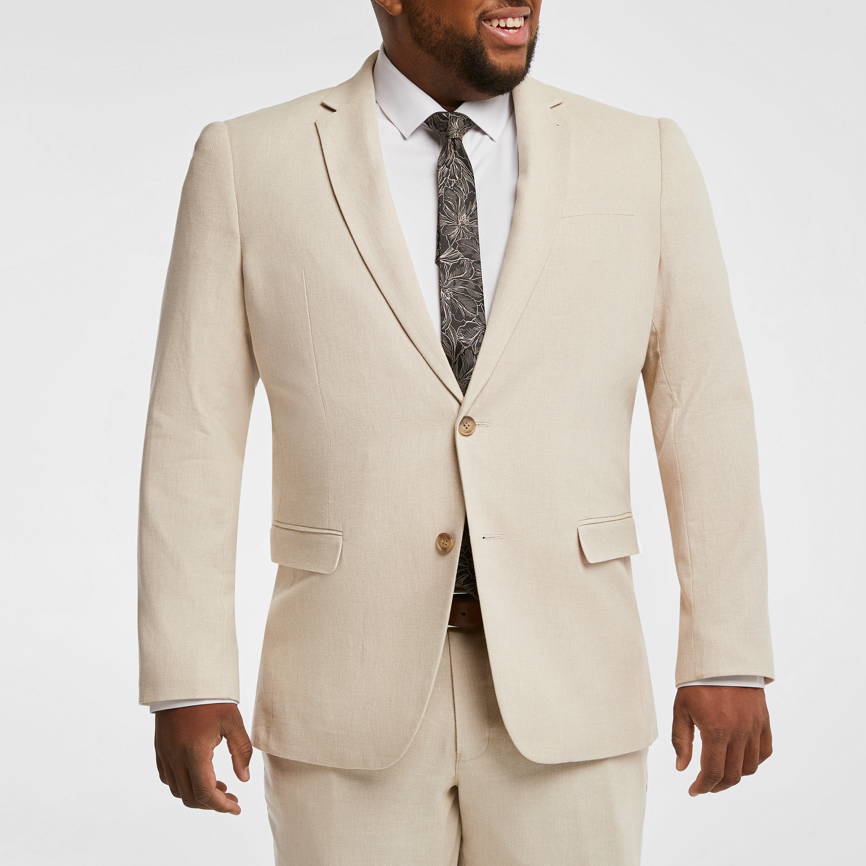 Sand Scarborough Linen Blend Suit Jacket