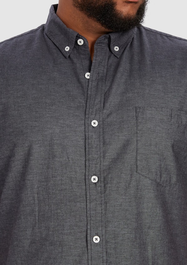 Gunmetal Albany Linen Blend Shirt