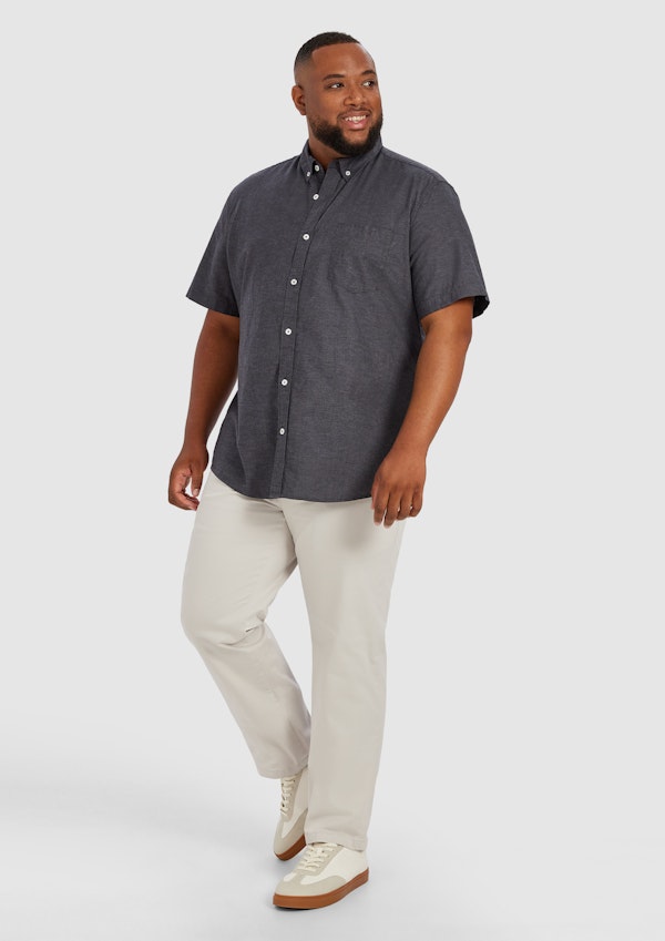 Gunmetal Albany Linen Blend Shirt