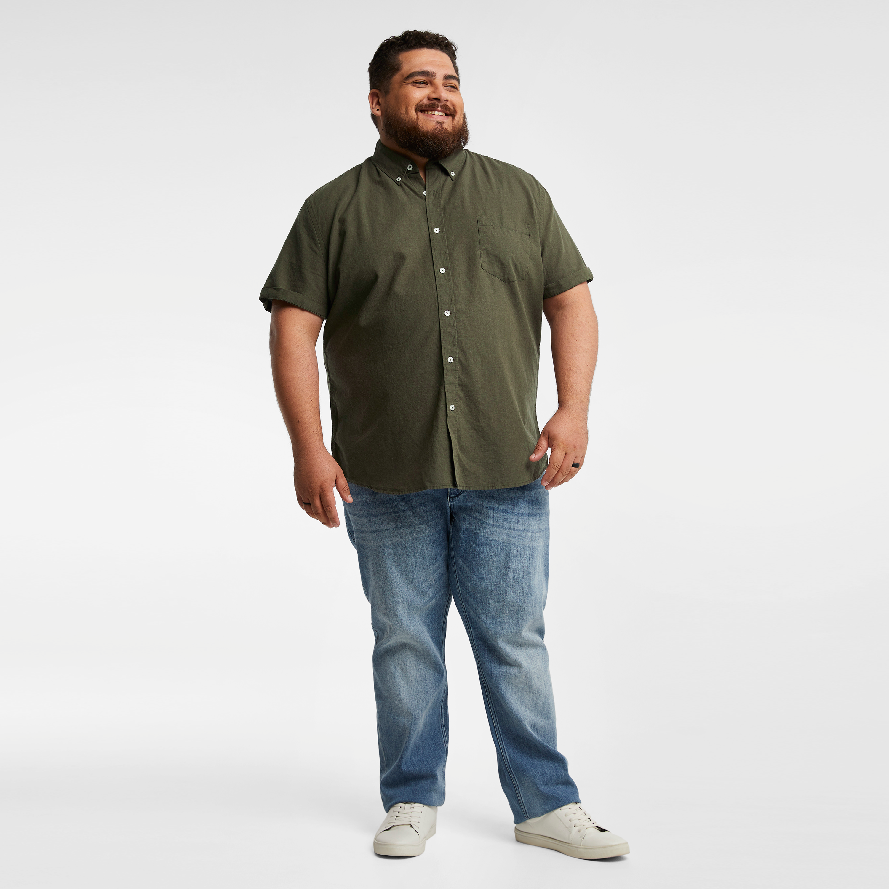 Military Albany Linen Blend Shirt