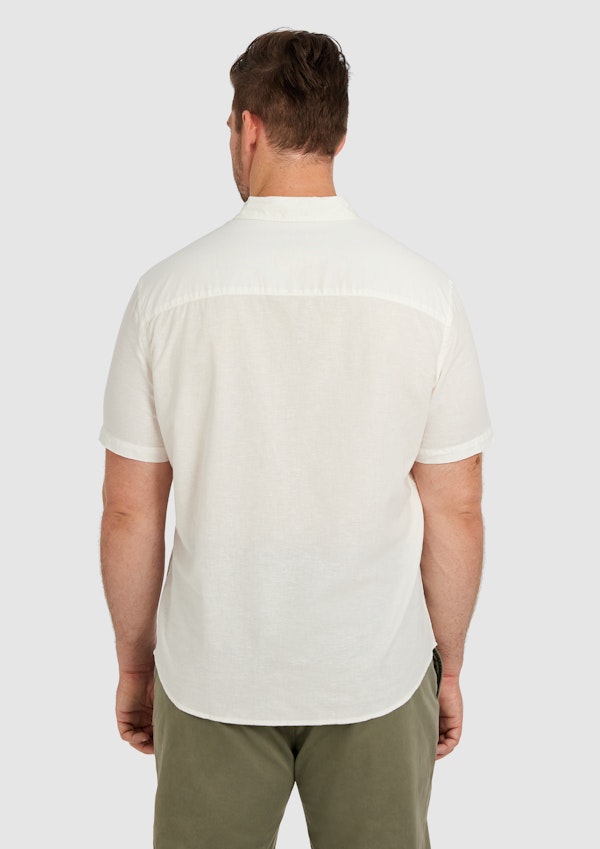 Off White Albany Linen Blend Shirt