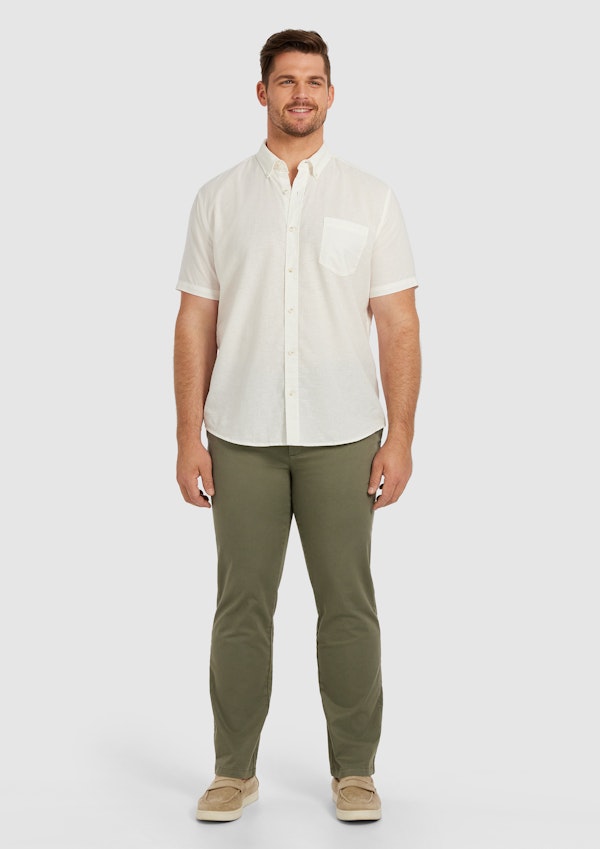 Off White Albany Linen Blend Shirt