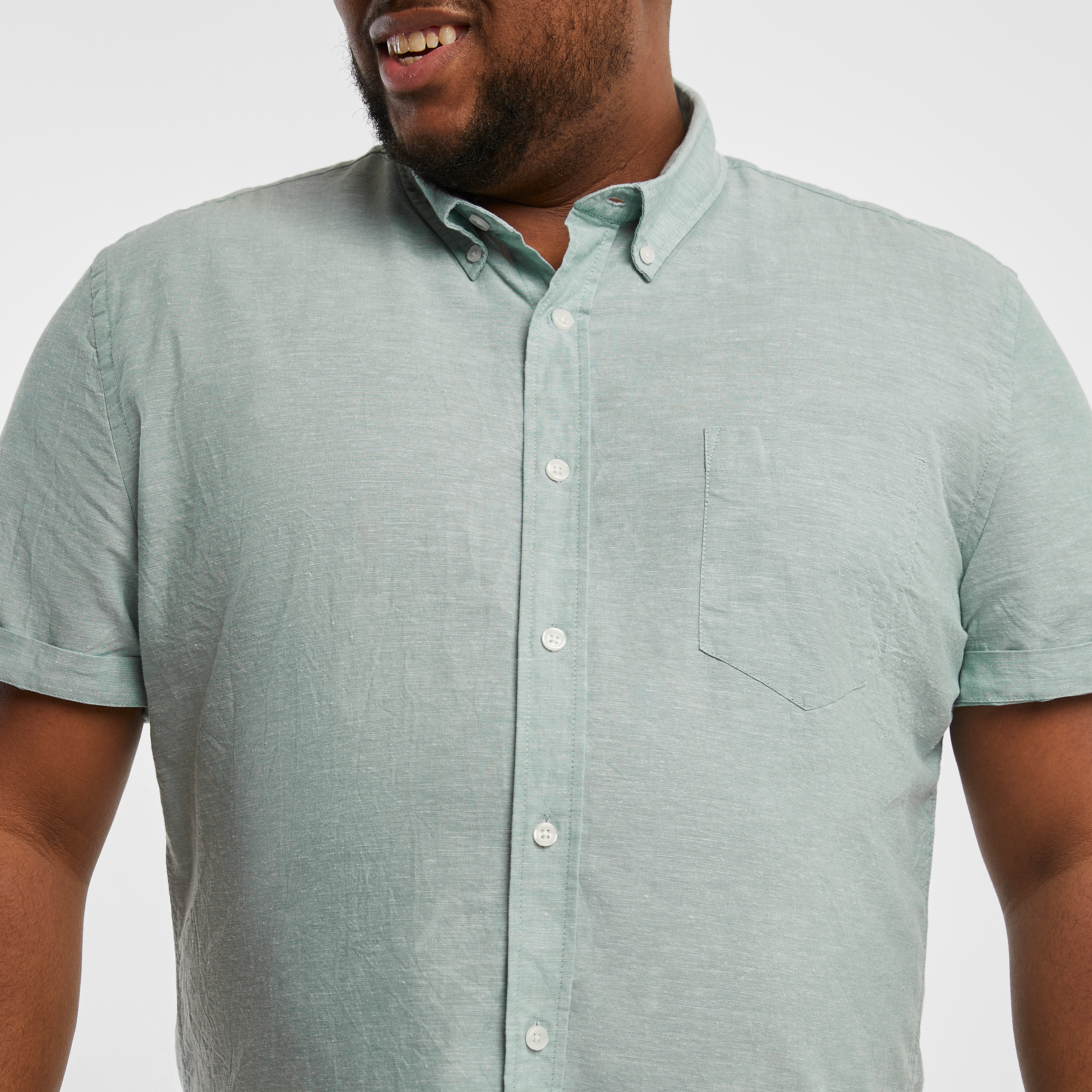 Sage Albany Linen Blend Shirt