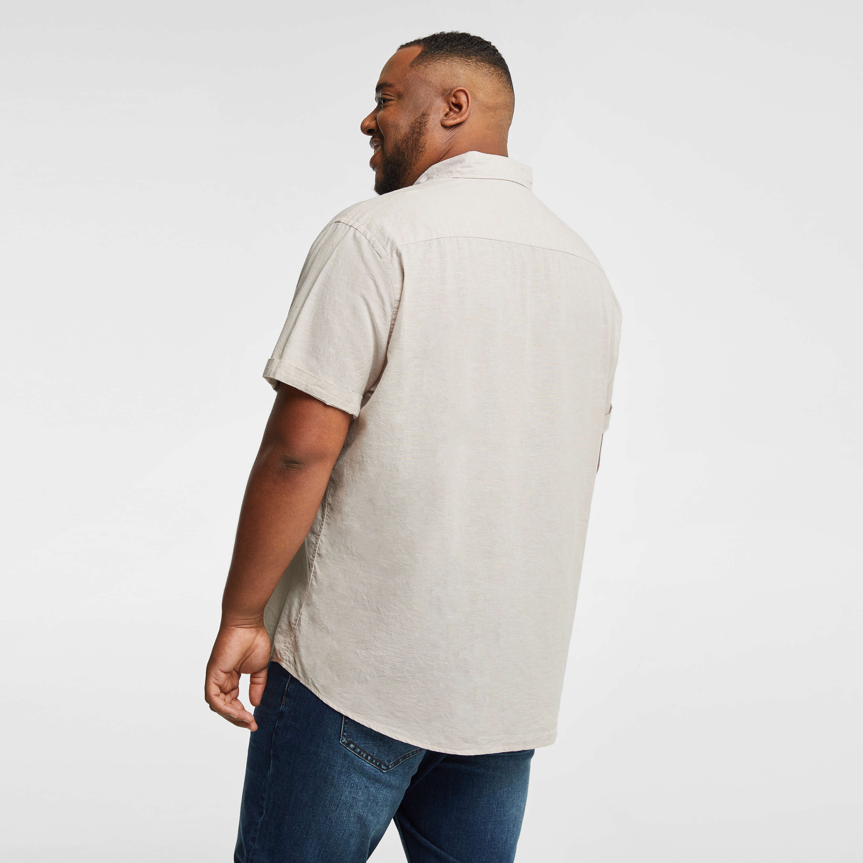 Sand Albany Linen Blend Shirt