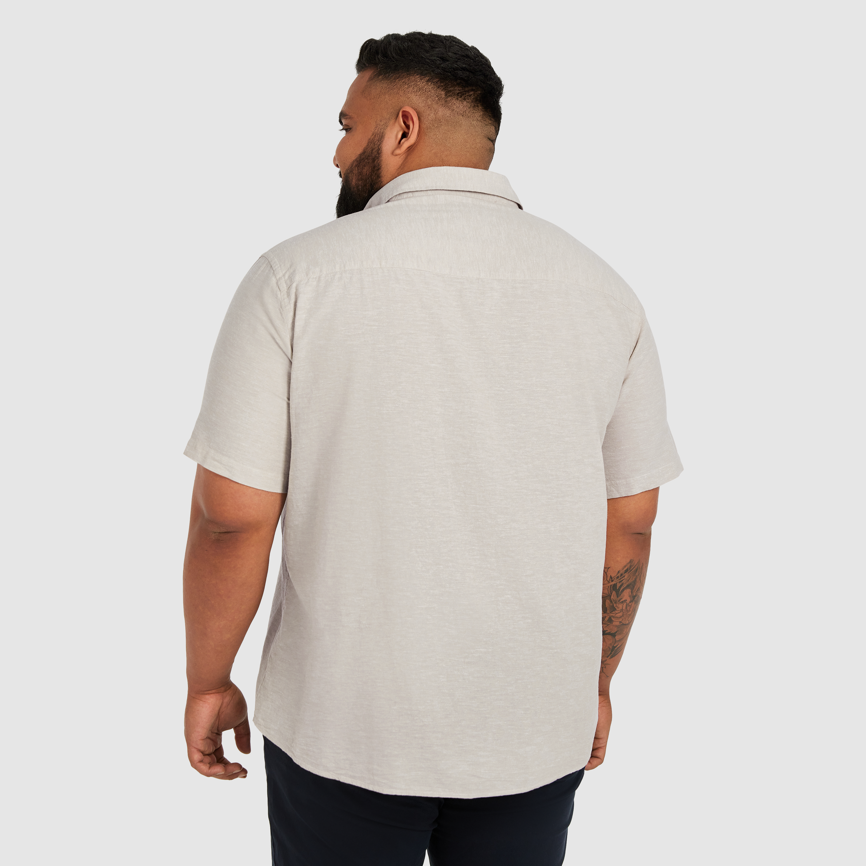Sand Albany Linen Blend Shirt