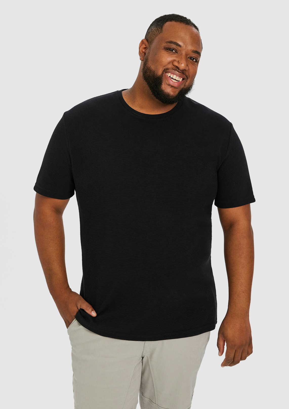Korey Crew Neck Textured T Shirt