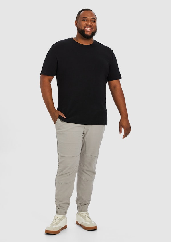 Black Korey Crew Neck Textured T Shirt