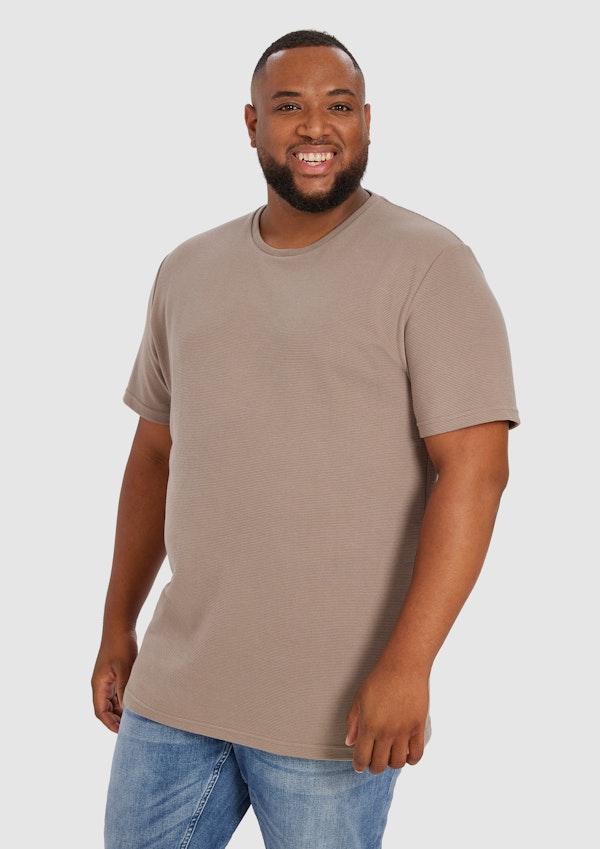 Korey Crew Neck Textured T Shirt