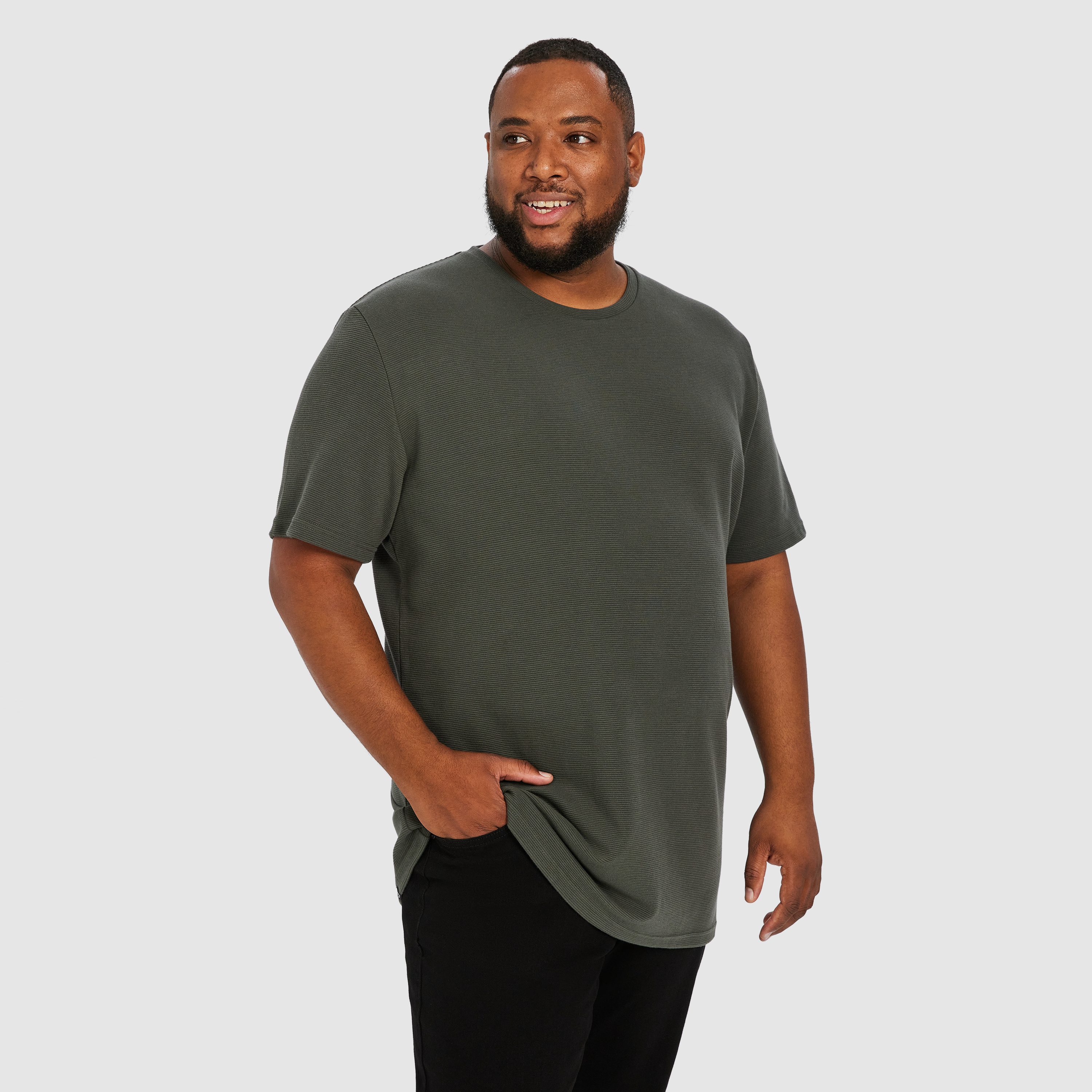Korey Crew Neck Textured T Shirt