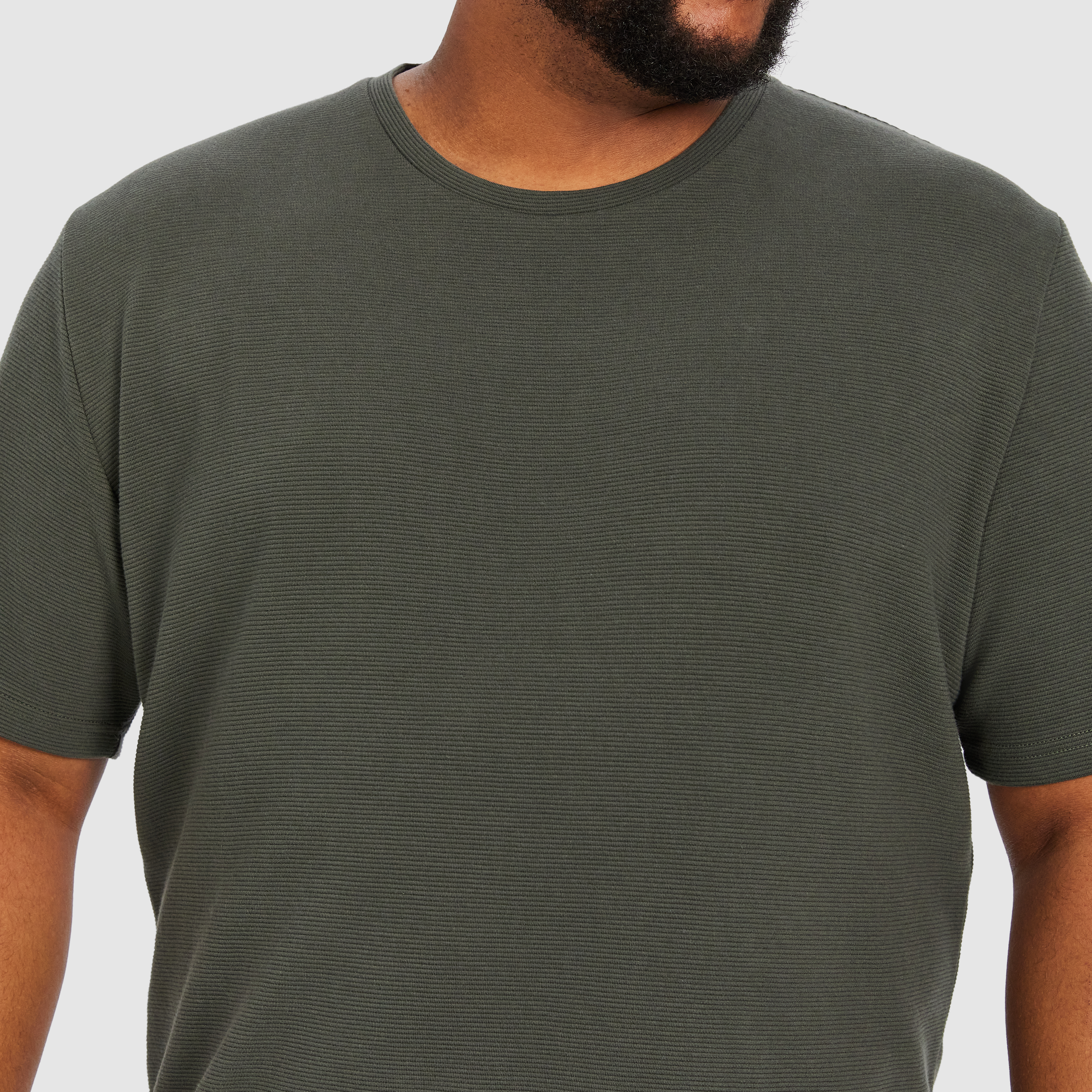Korey Crew Neck Textured T Shirt