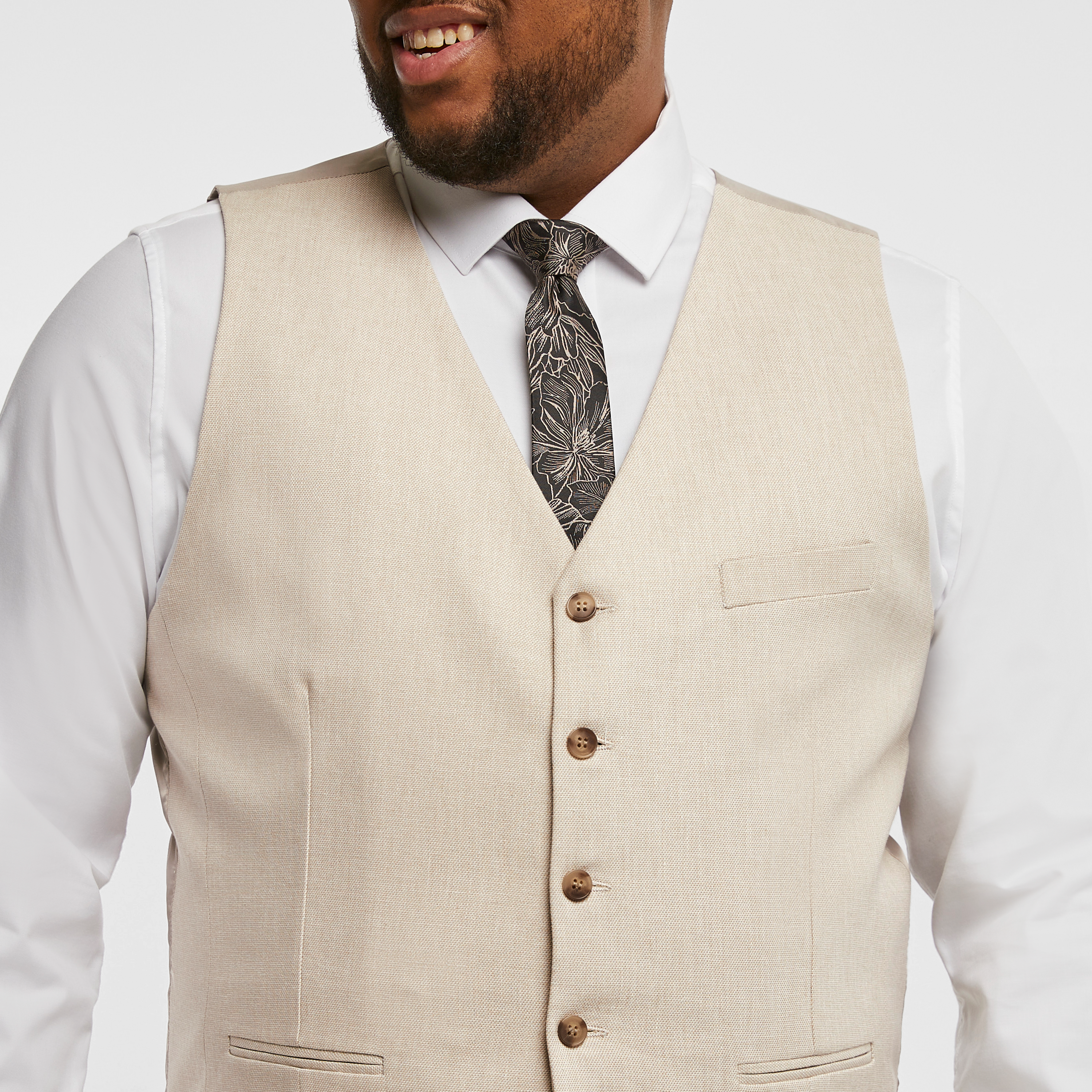 Sand Scarborough Linen Blend Waistcoat