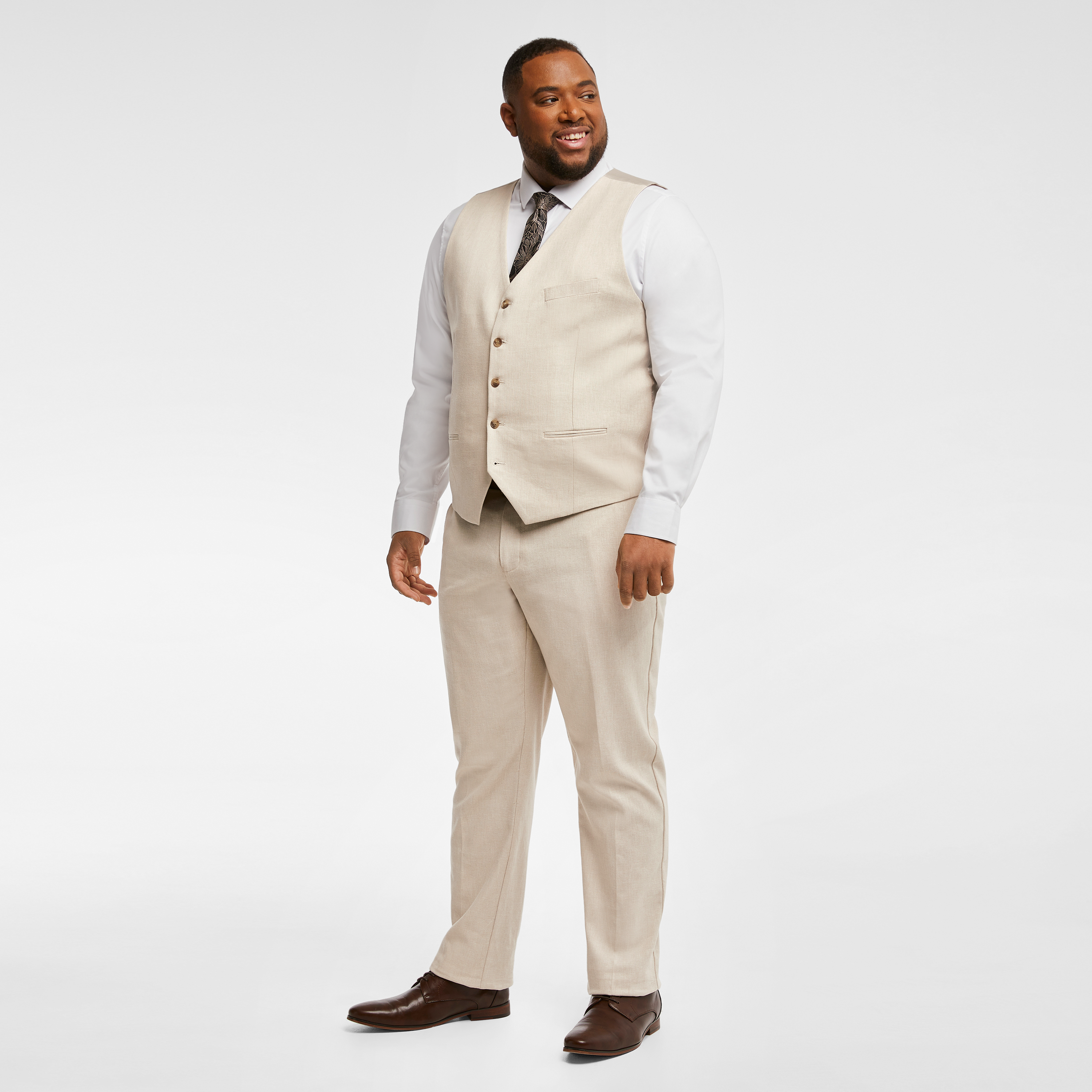 Sand Scarborough Linen Blend Waistcoat