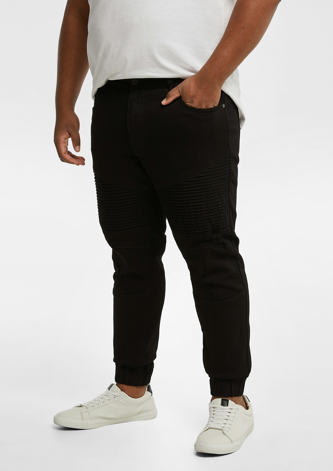 Black Blazey Stretch Denim Joggers AXL CO by Connor