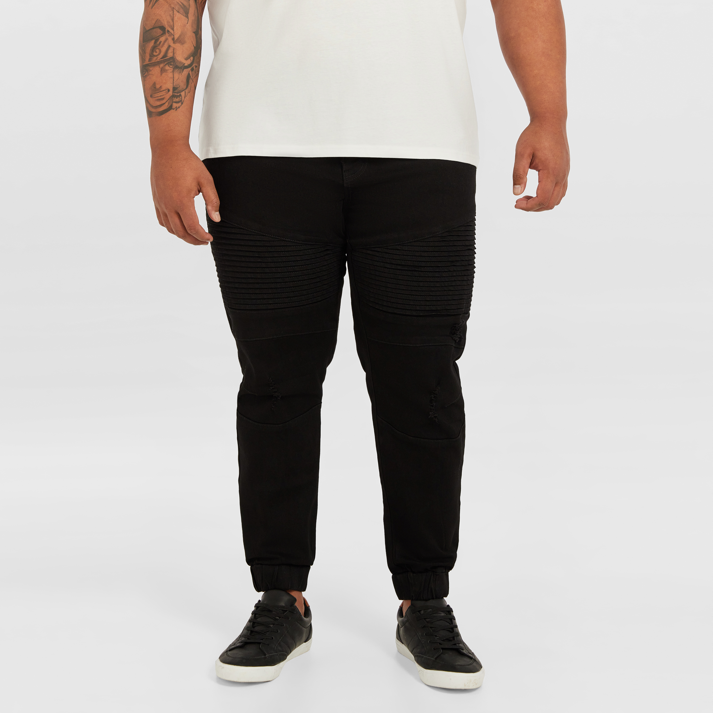 Black Blazey Stretch Denim Joggers