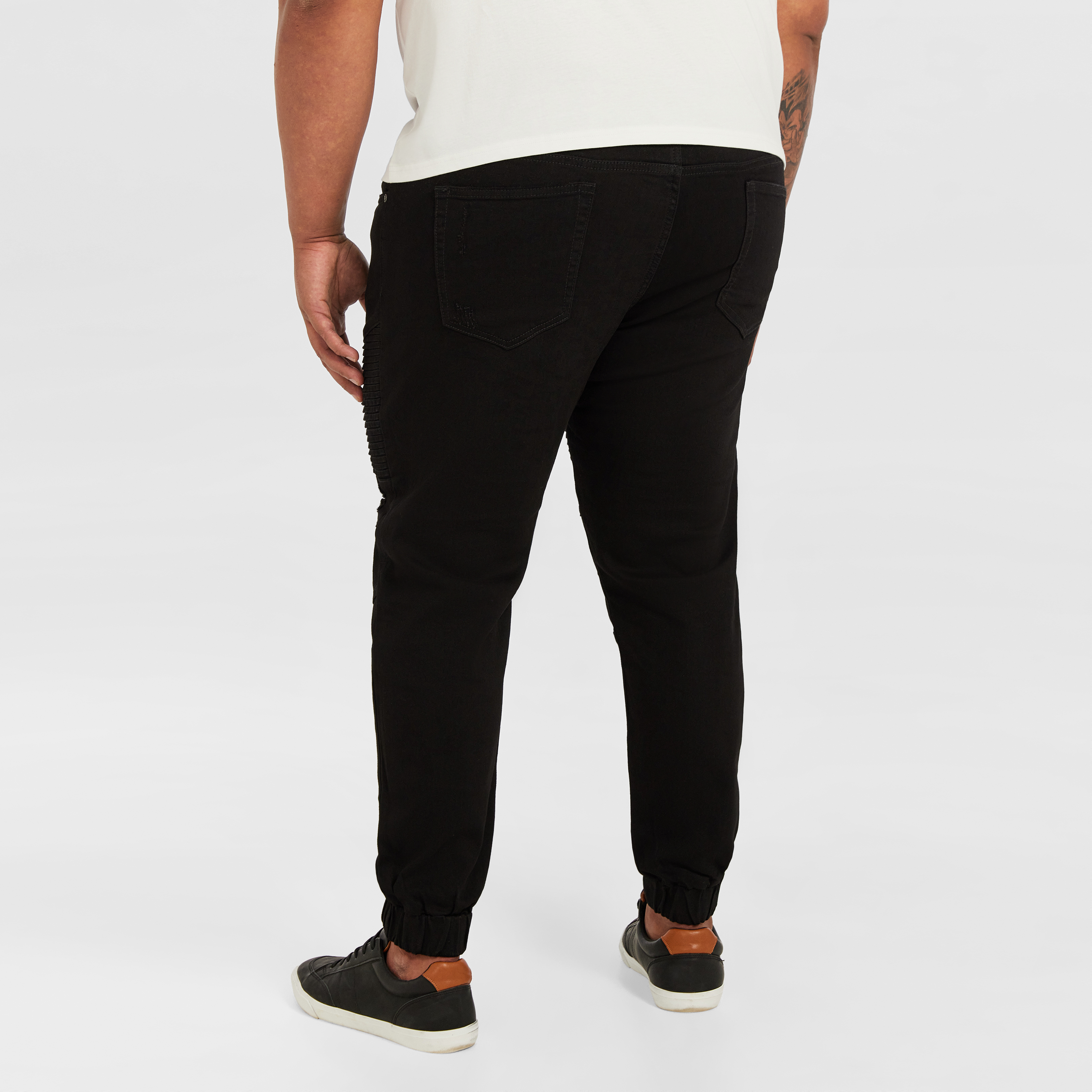 Black Blazey Stretch Denim Joggers