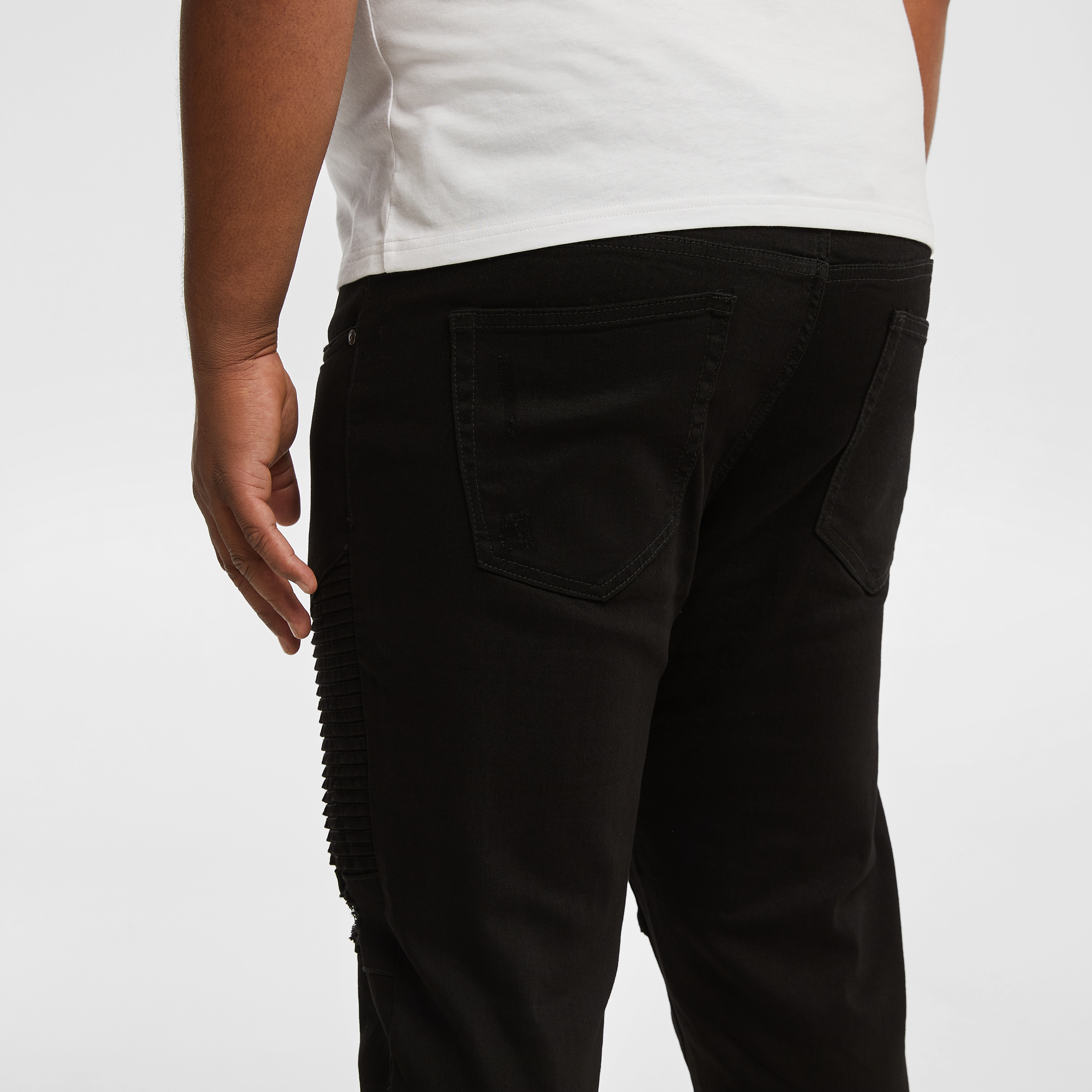 Black Blazey Stretch Denim Joggers